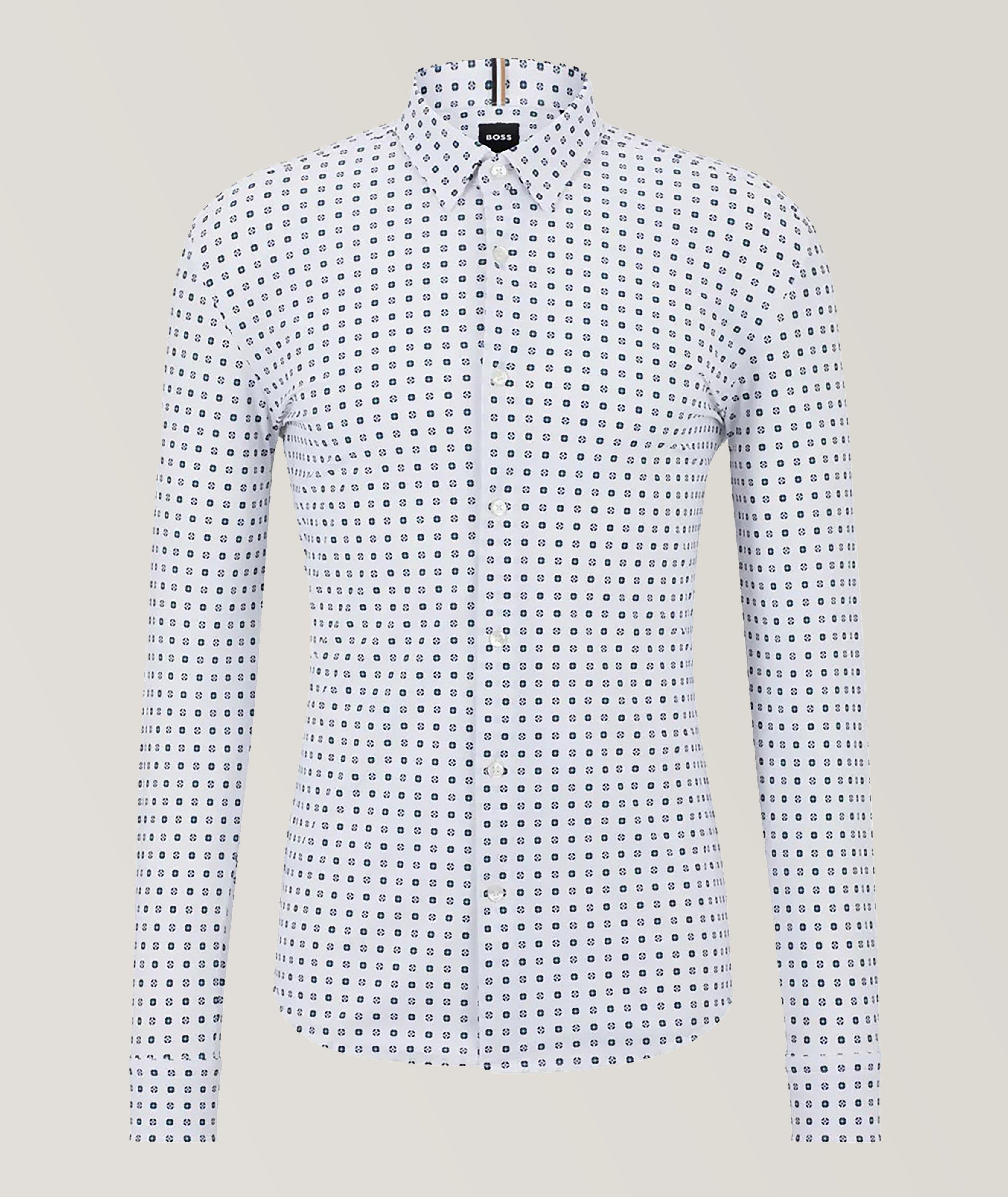Chemise décontractée en jersey de coton à motif répété image 0