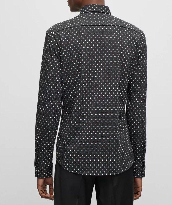 Slim-Fit Geometric Print Cotton Blend Sport Shirt image 2