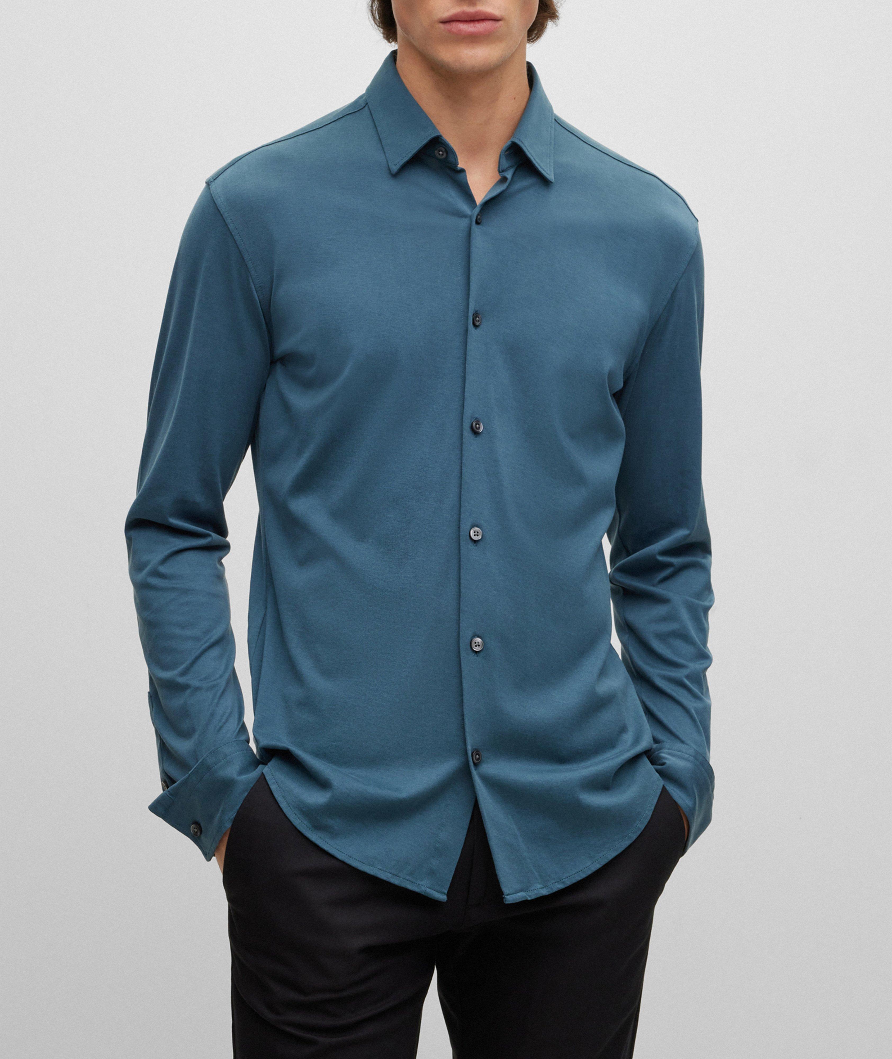 Chemise décontractée en jersey de coupe amincie image 1