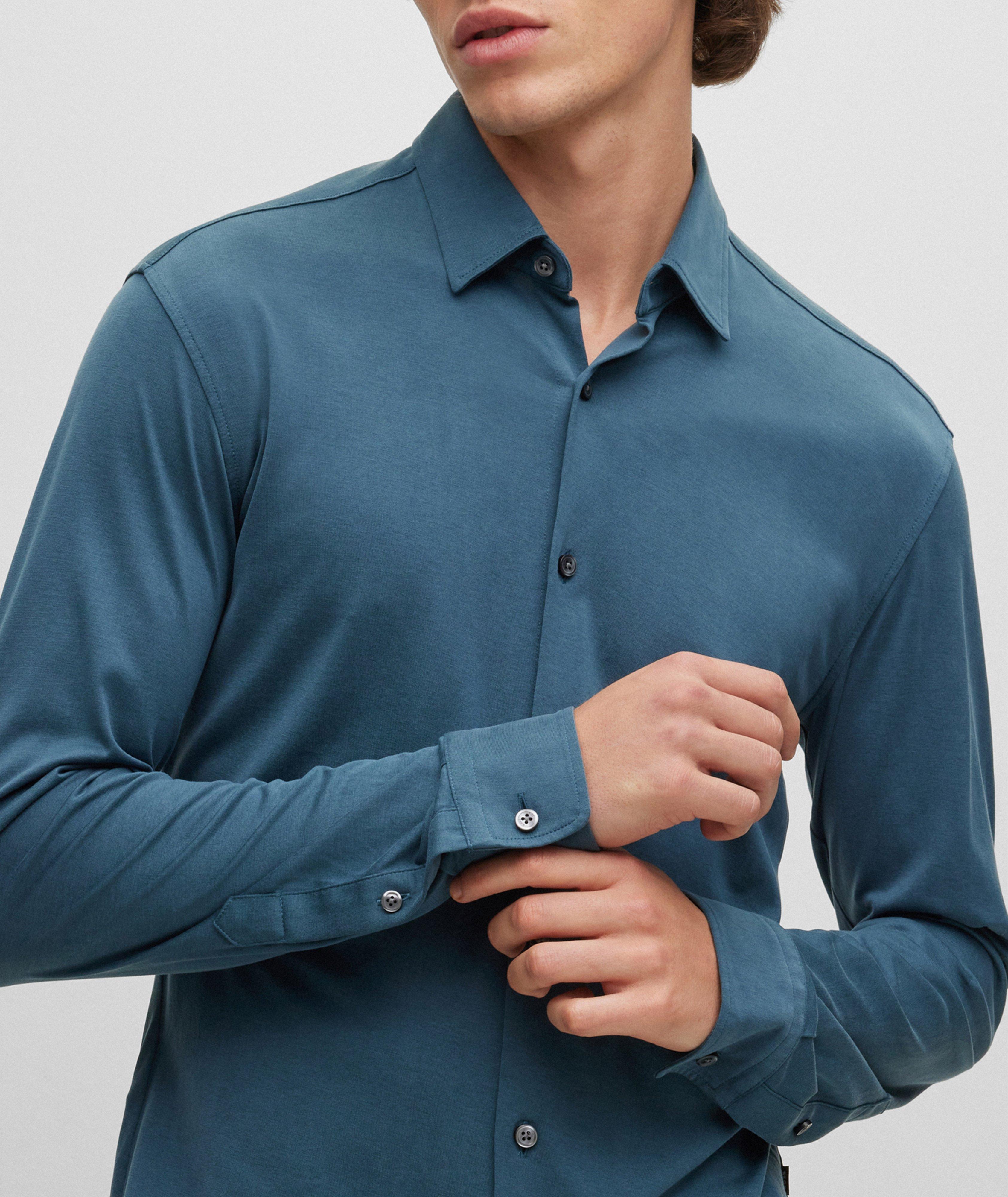 Chemise décontractée en jersey de coupe amincie image 3