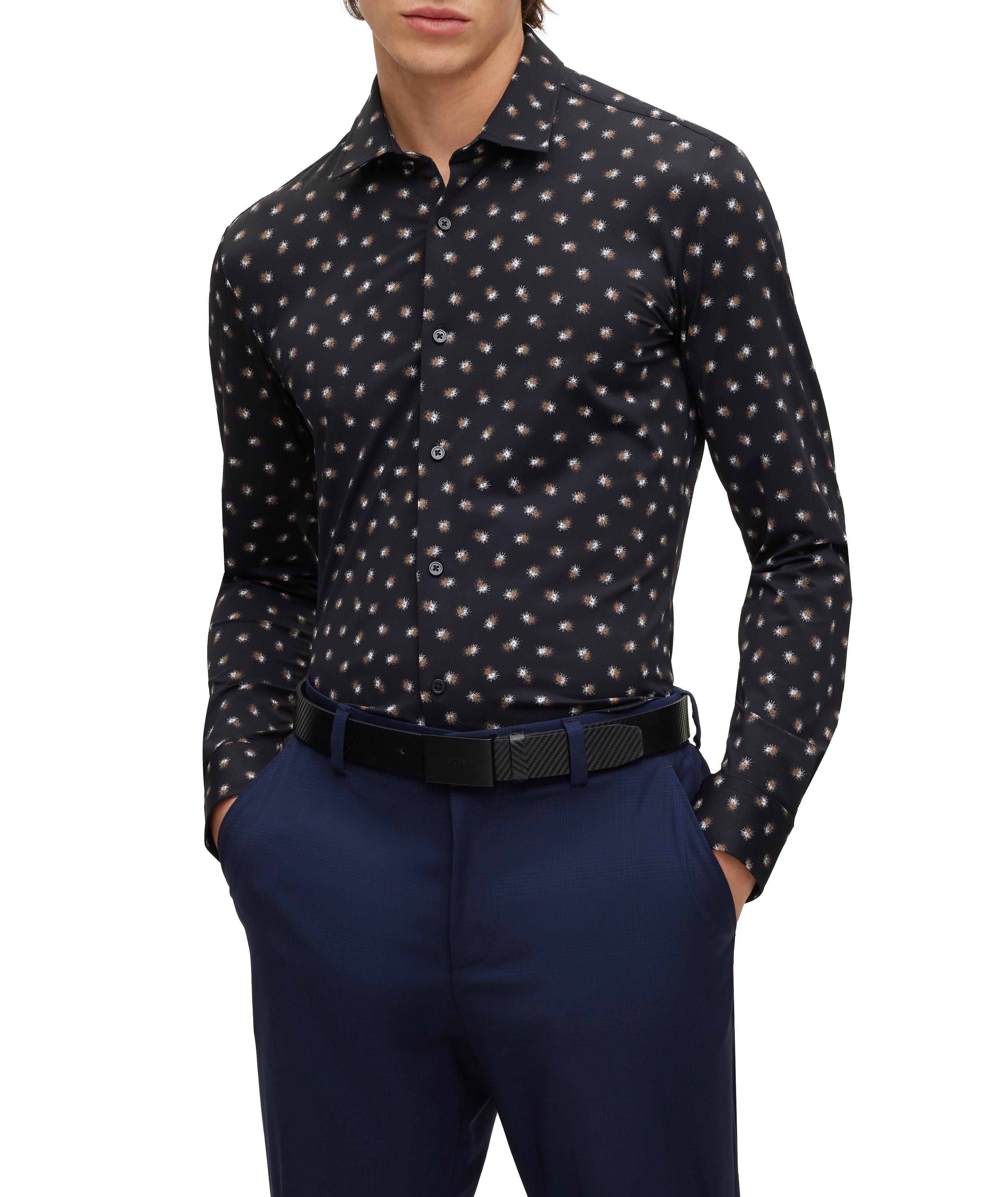 Slim-Fit Stretch-Jersey Printed Sport Shirt image 1