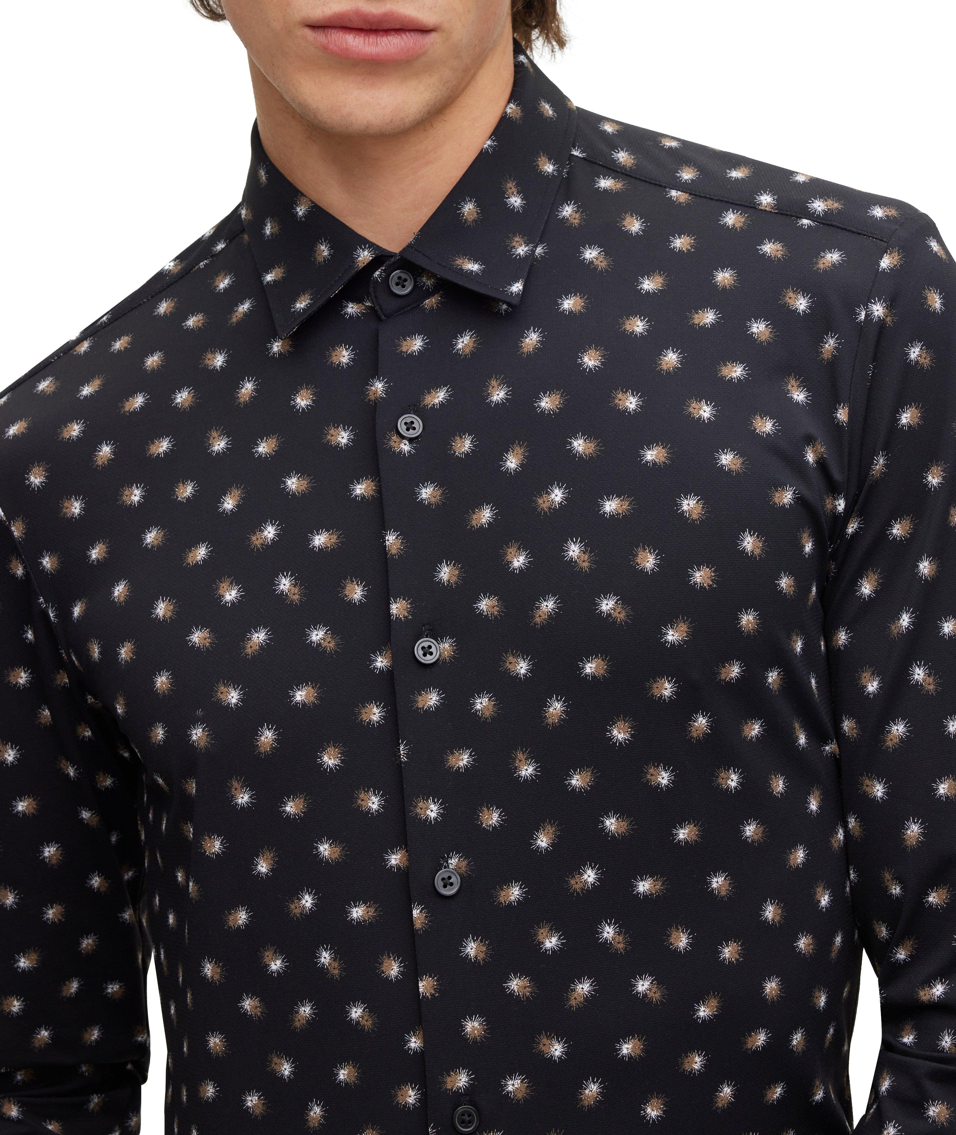 Slim-Fit Stretch-Jersey Printed Sport Shirt image 4