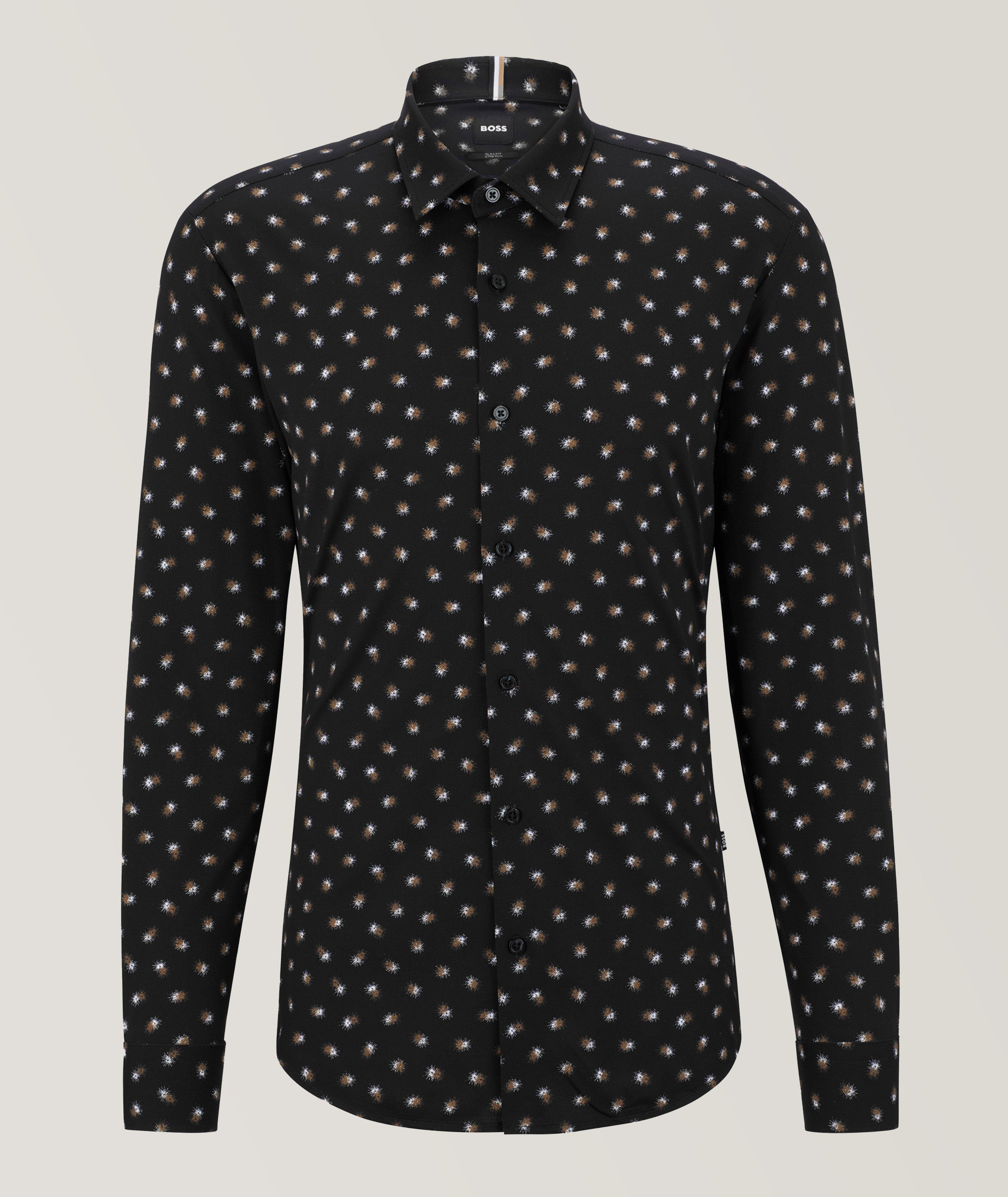 Slim-Fit Stretch-Jersey Printed Sport Shirt image 0
