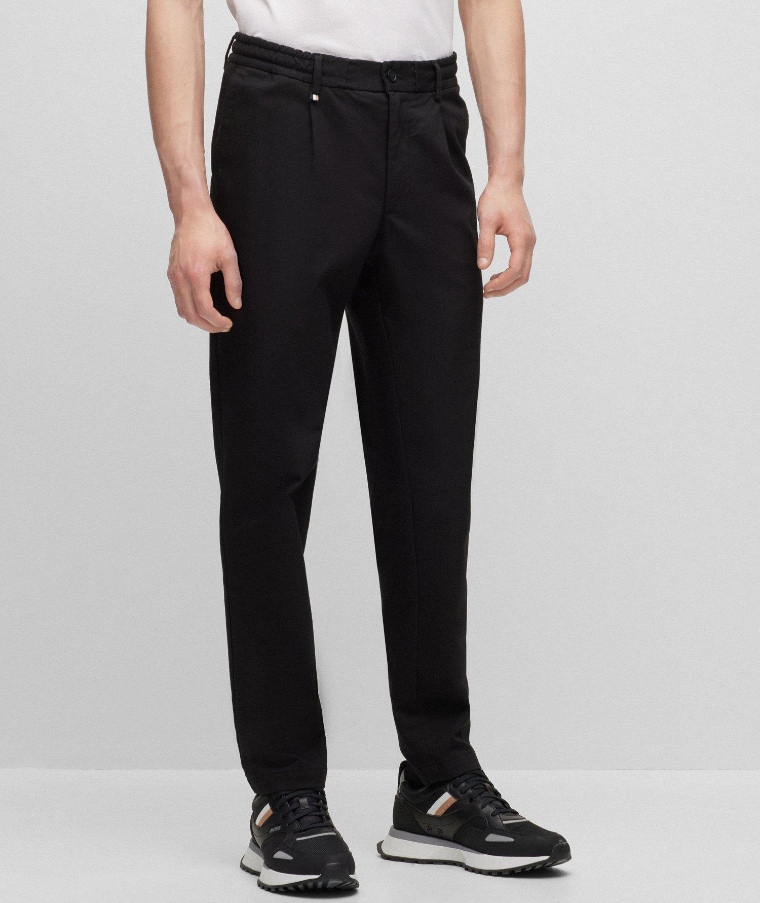 Pantalon en mélange de coton à motif de chevrons image 1