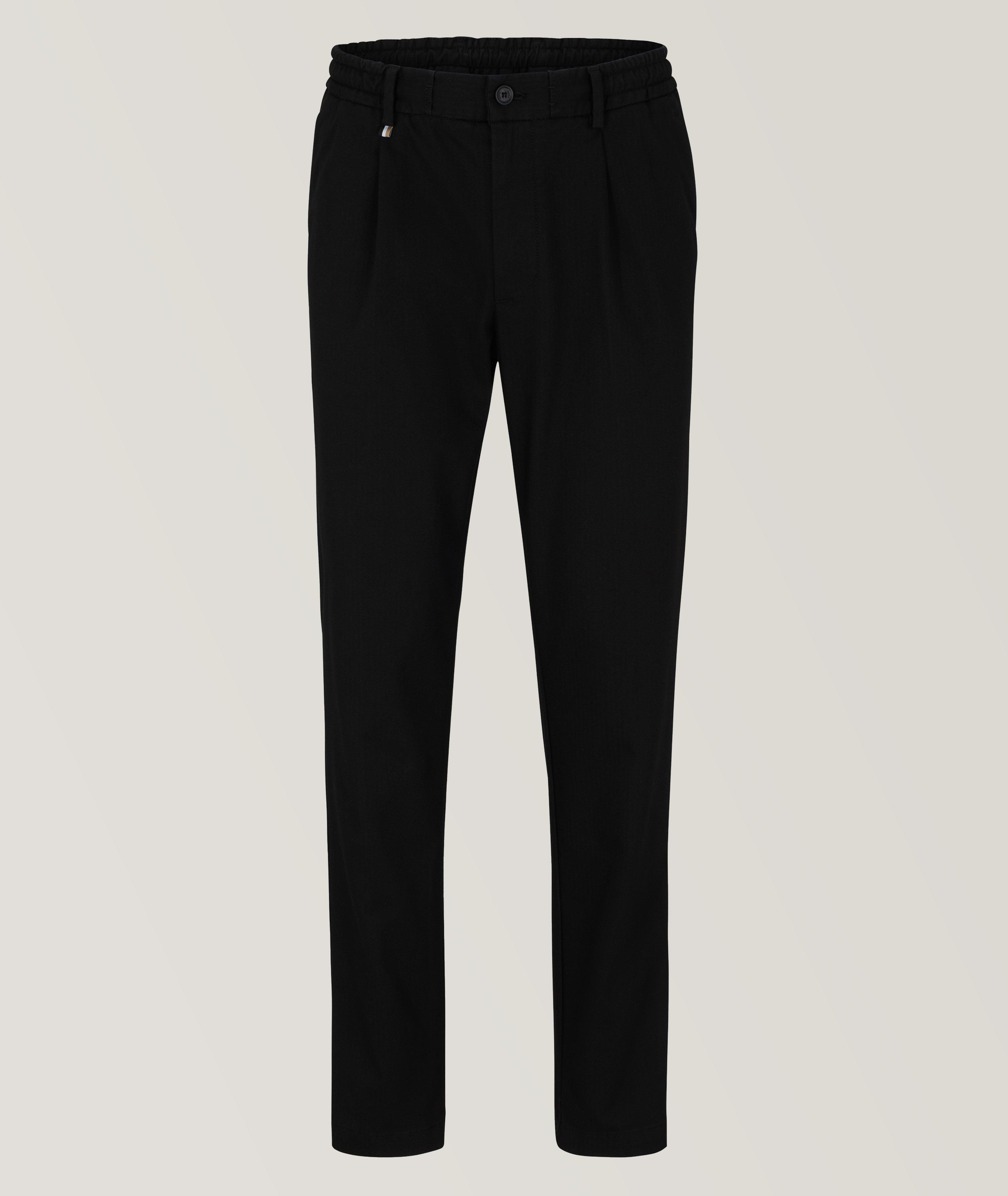 Pantalon en mélange de coton à motif de chevrons image 0