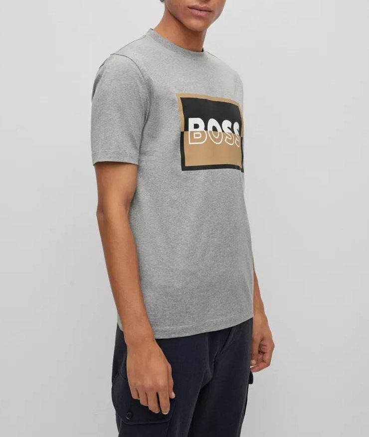 Slim-Fit Split Logo Cotton T-Shirt image 1