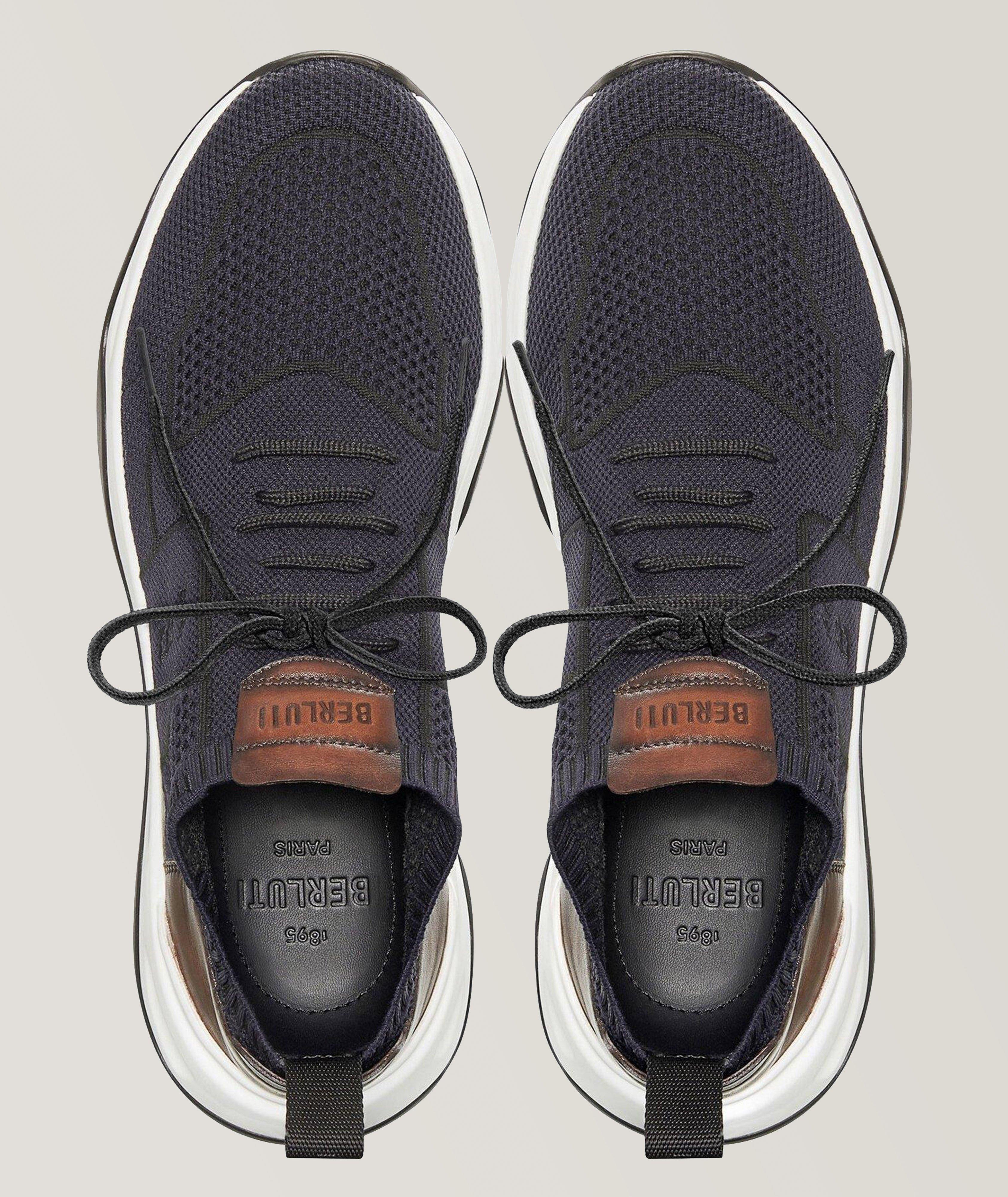 Berluti Shadow Knit And Leather Sneaker | Sneakers | Harry Rosen