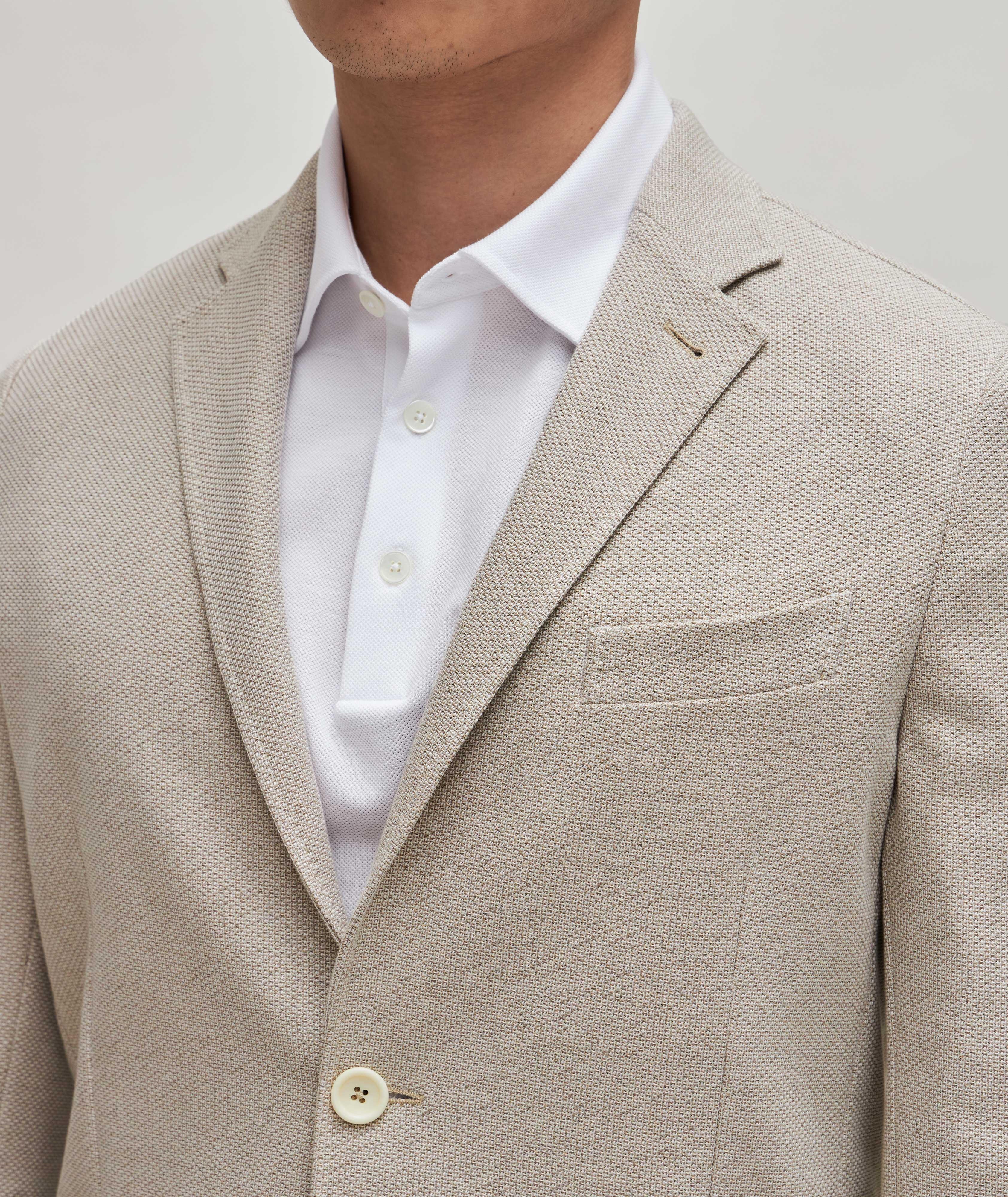Veston en coton à motif alvéolé, collection Jerseywear image 4