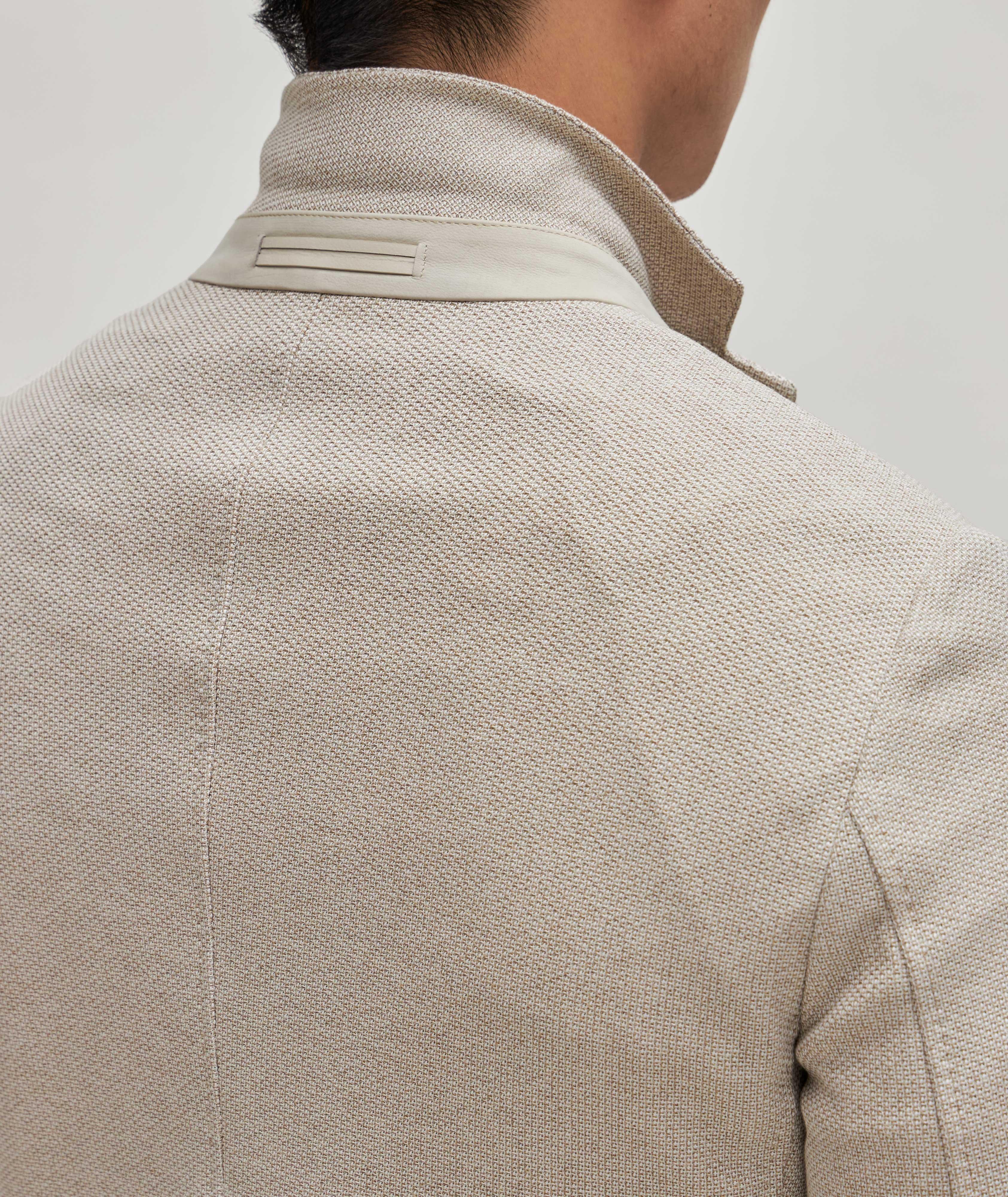 Veston en coton à motif alvéolé, collection Jerseywear image 5
