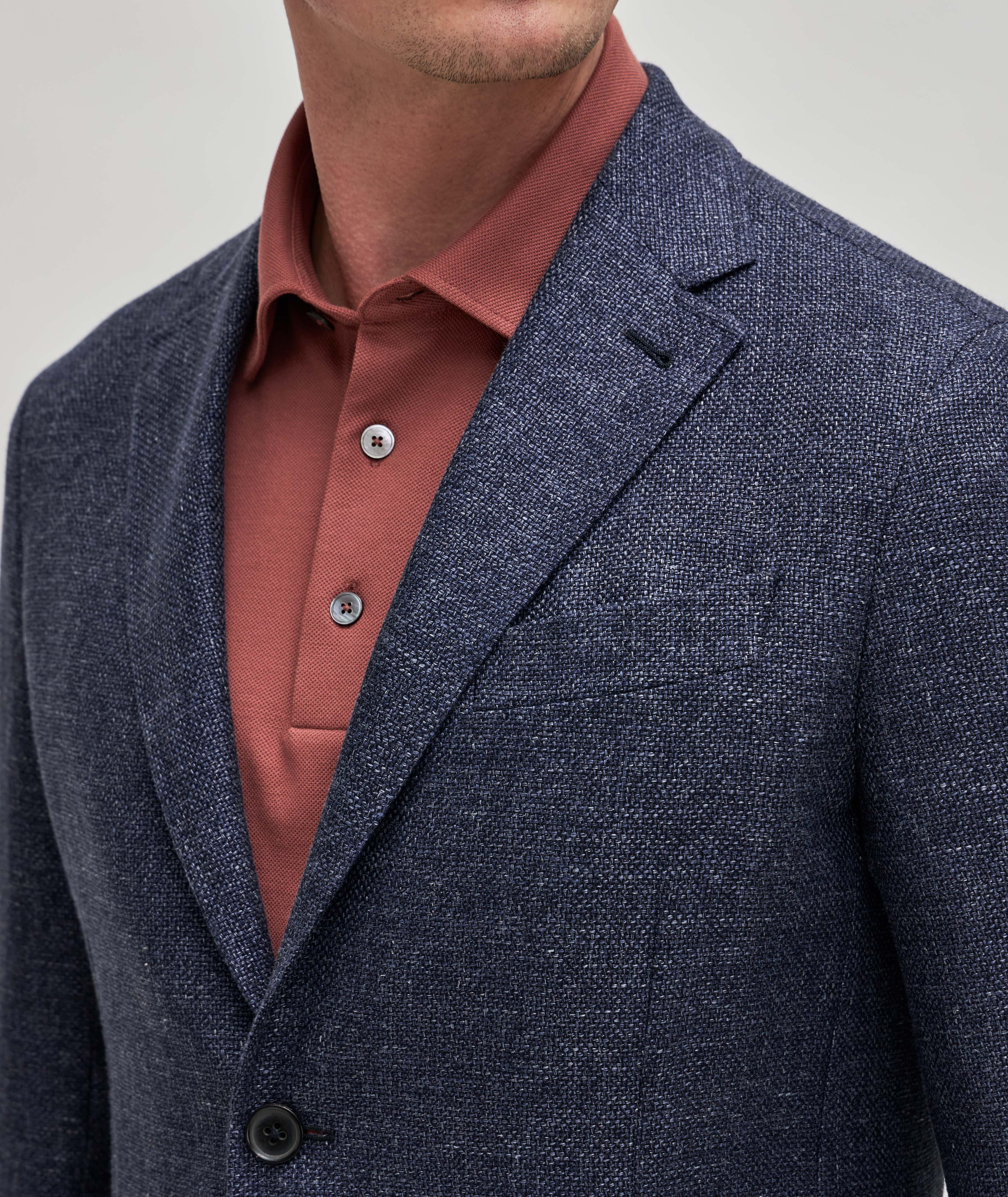 Unconstructed Wool-Linen Basketweave Sports Jacket image 4