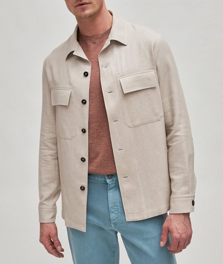 Oasi Cashmere-Linen Overshirt image 2