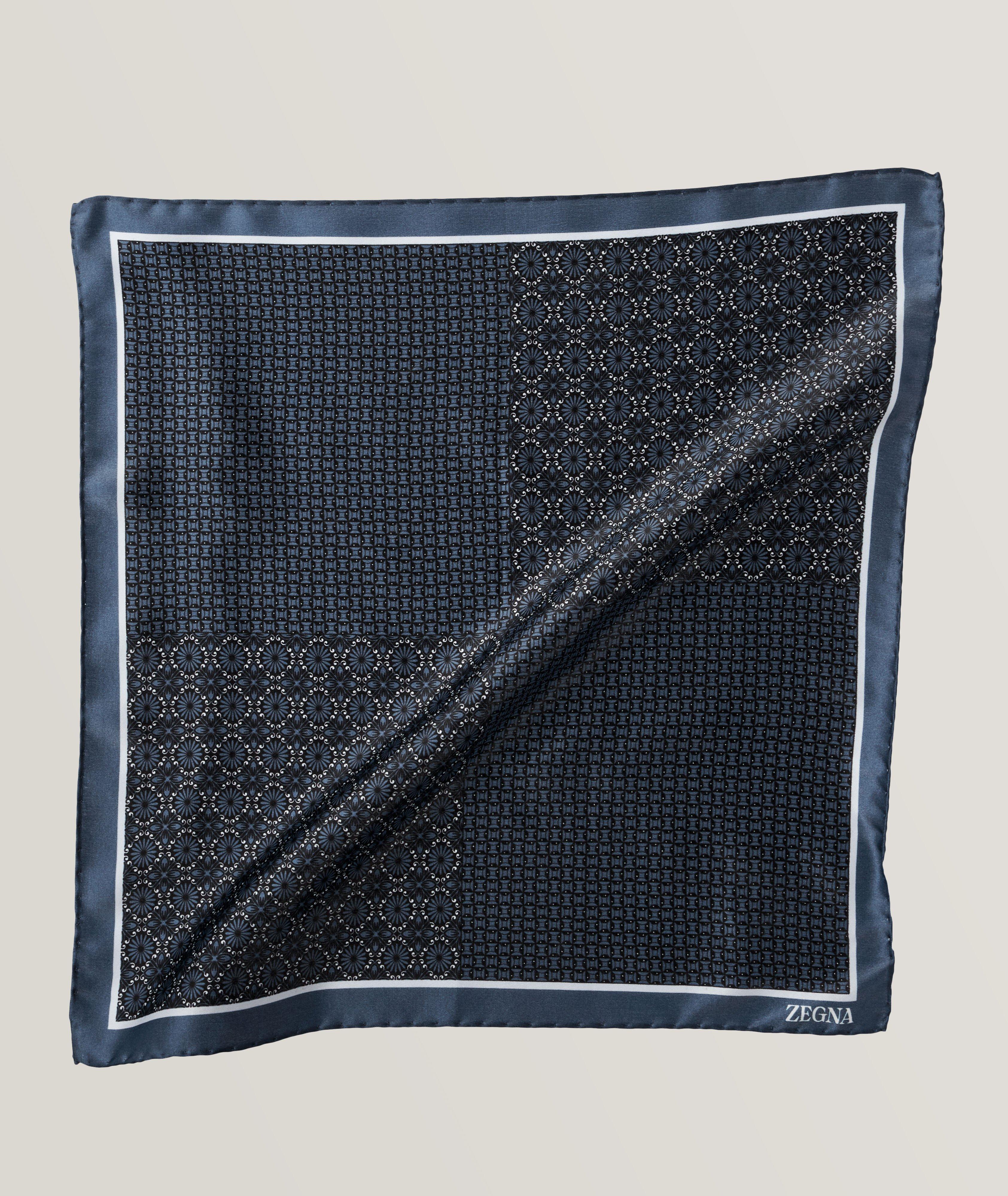 Silk Neat Print Pocket Square image 0