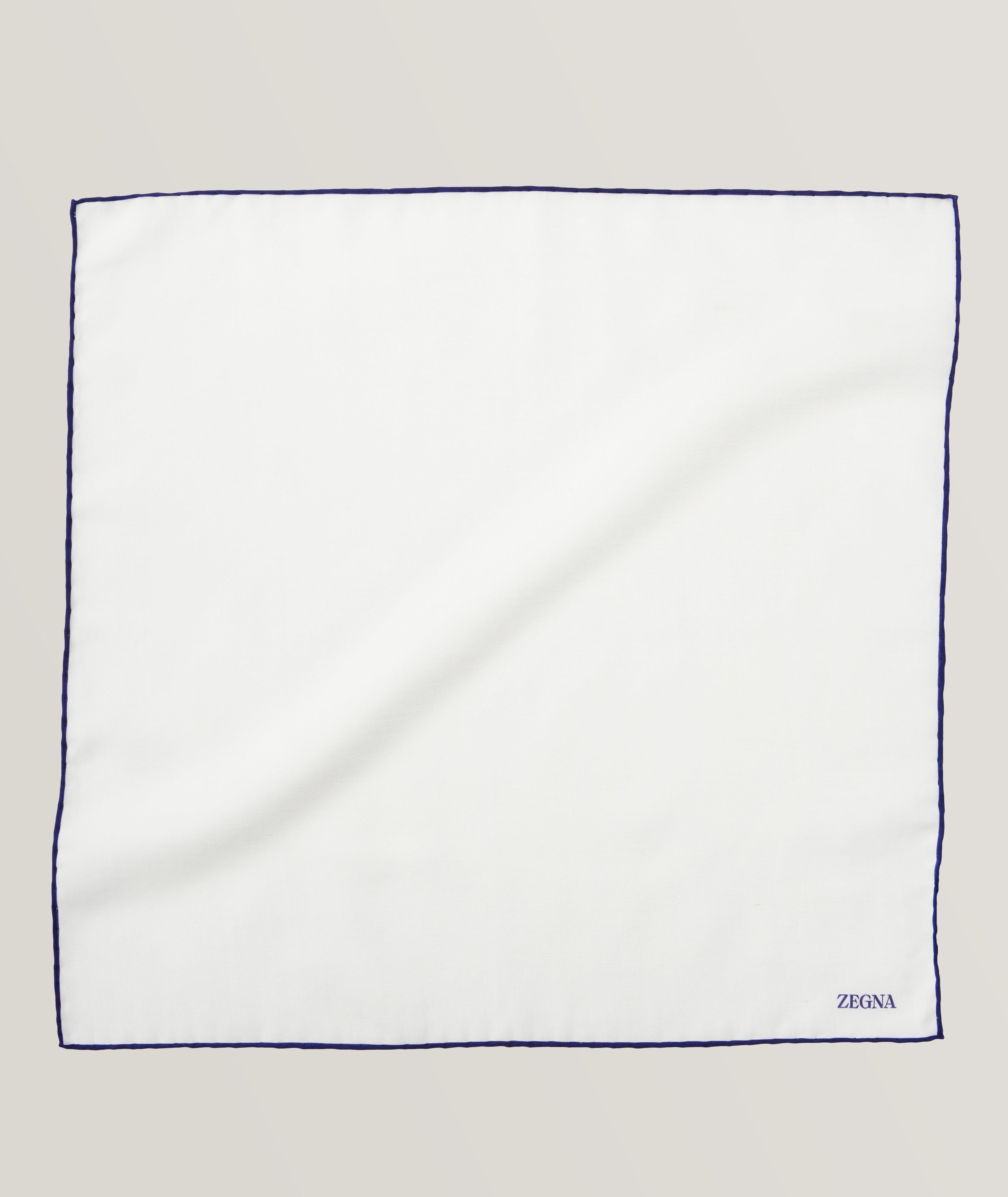 Cotton-Silk Contrast Pocket Square image 0