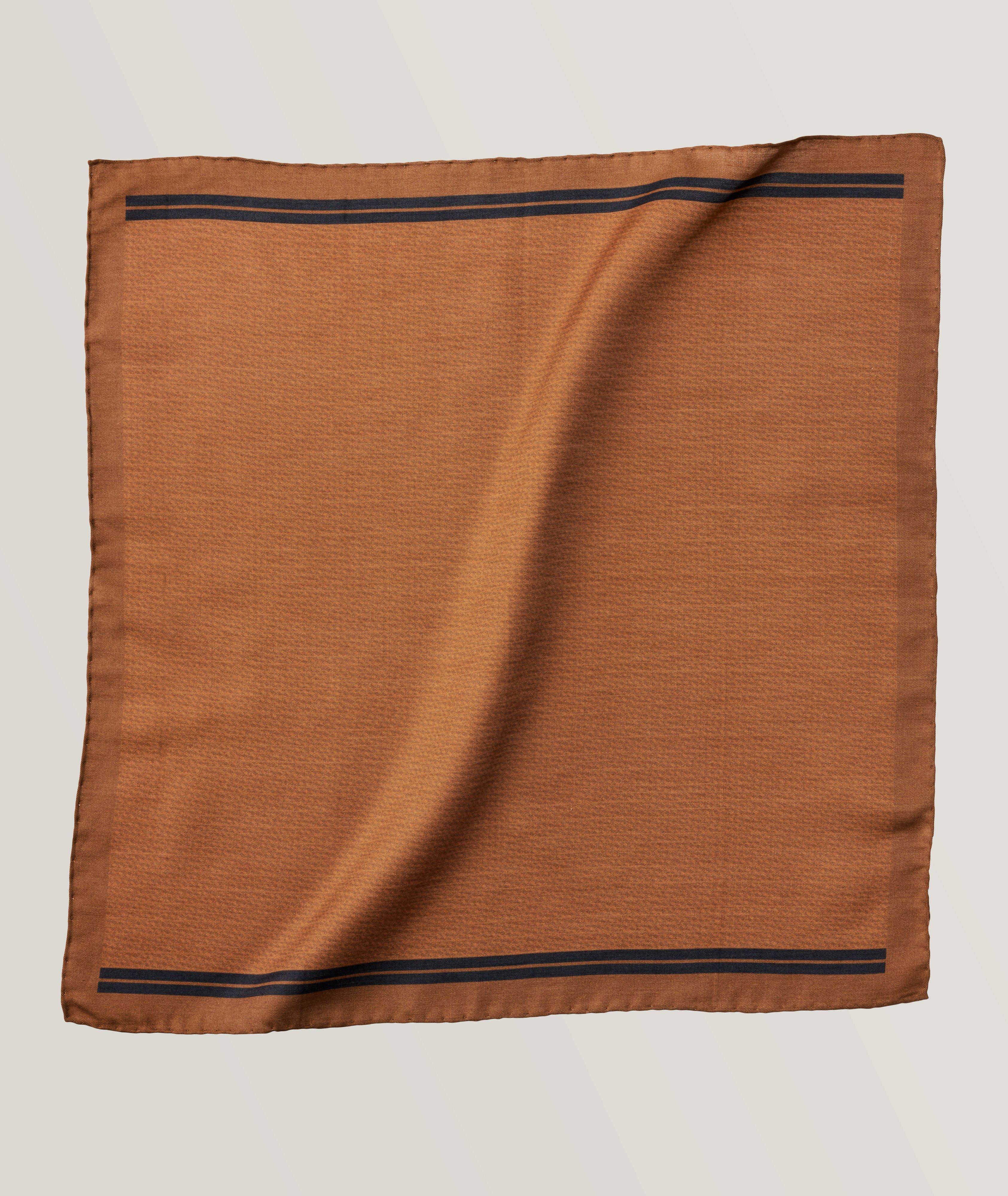 Mouchoir de poche en coton et en soie à motif image 0