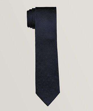 ZEGNA Cravate en soie à motif pointillé