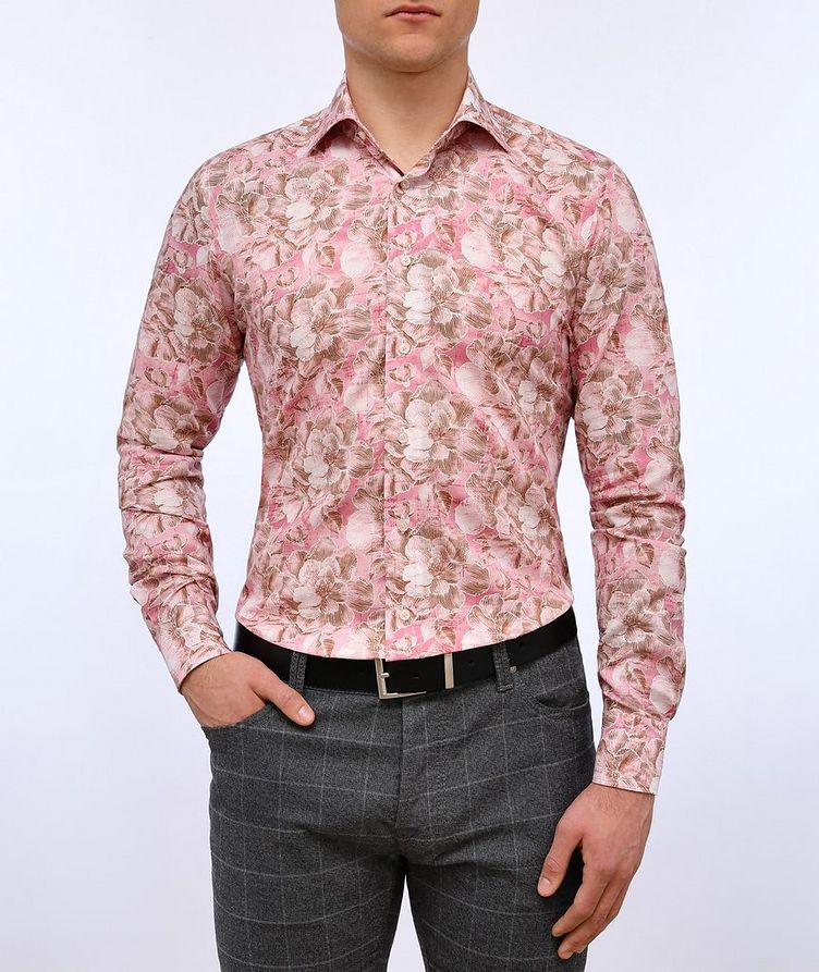 Floral Print Cotton Luxury Sport Shirt image 1