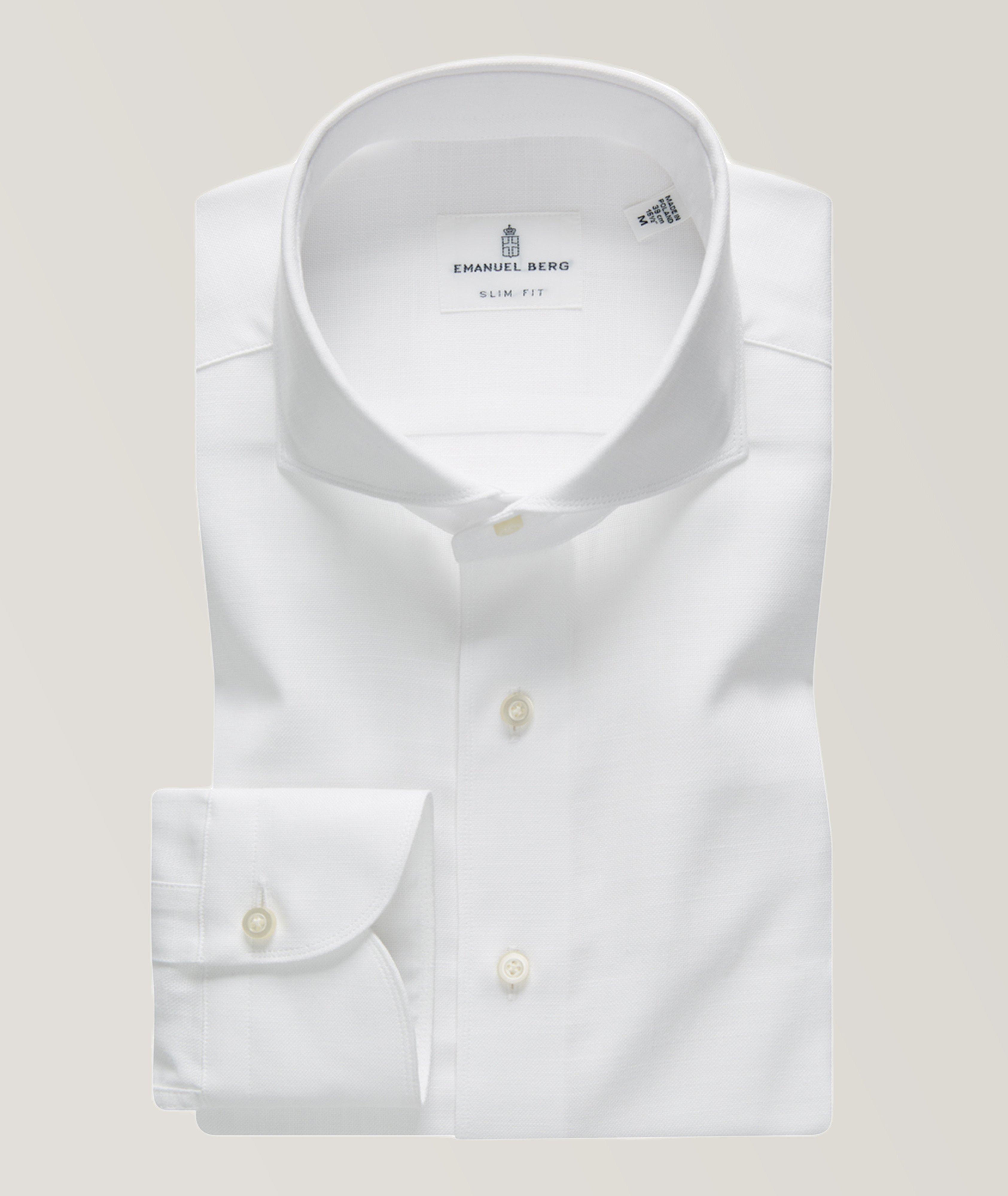 Modern-Fit Elevated Chambray Dress Shirt image 0