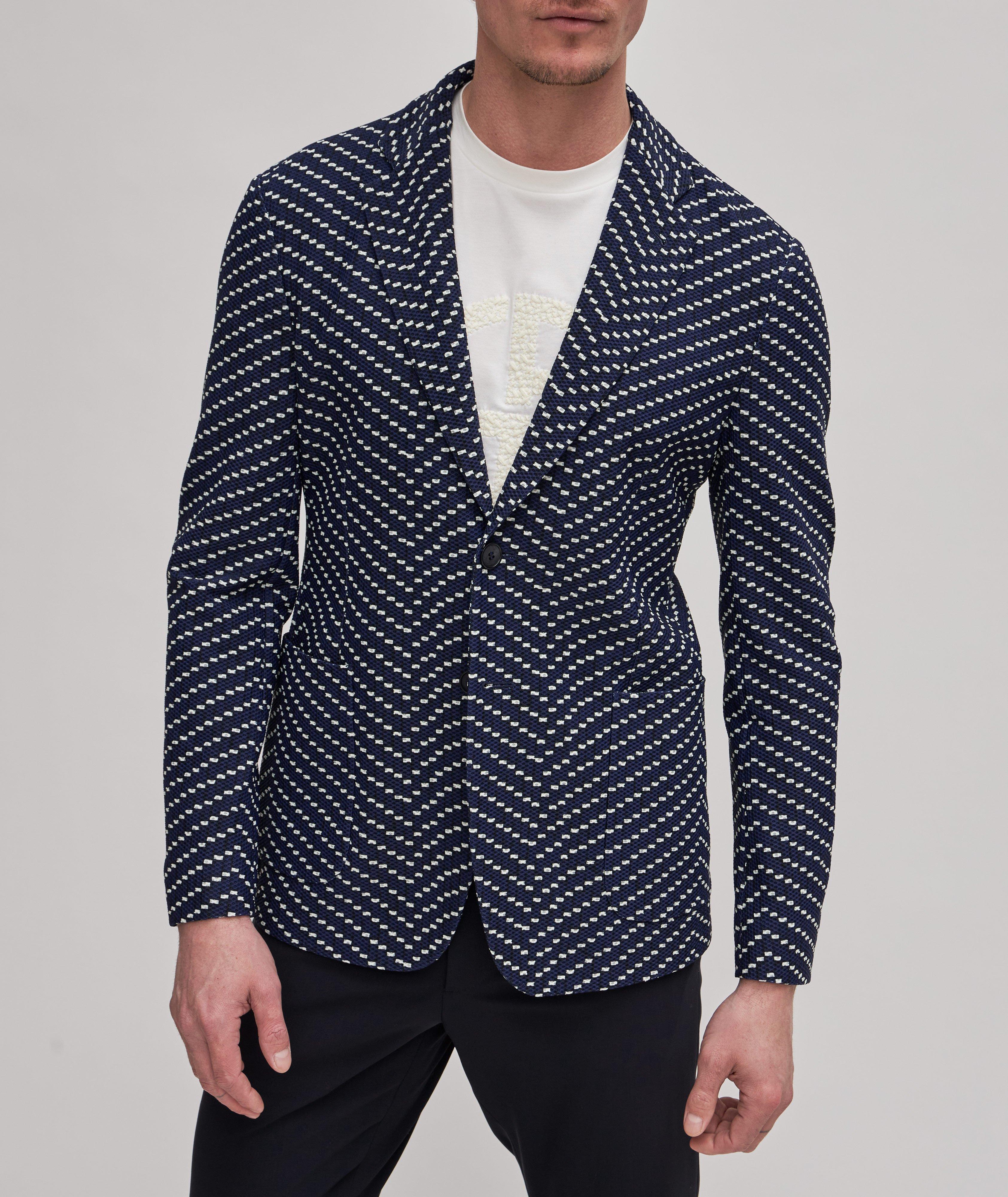 Chevron Print Unconstructed Sport Jacket image 1