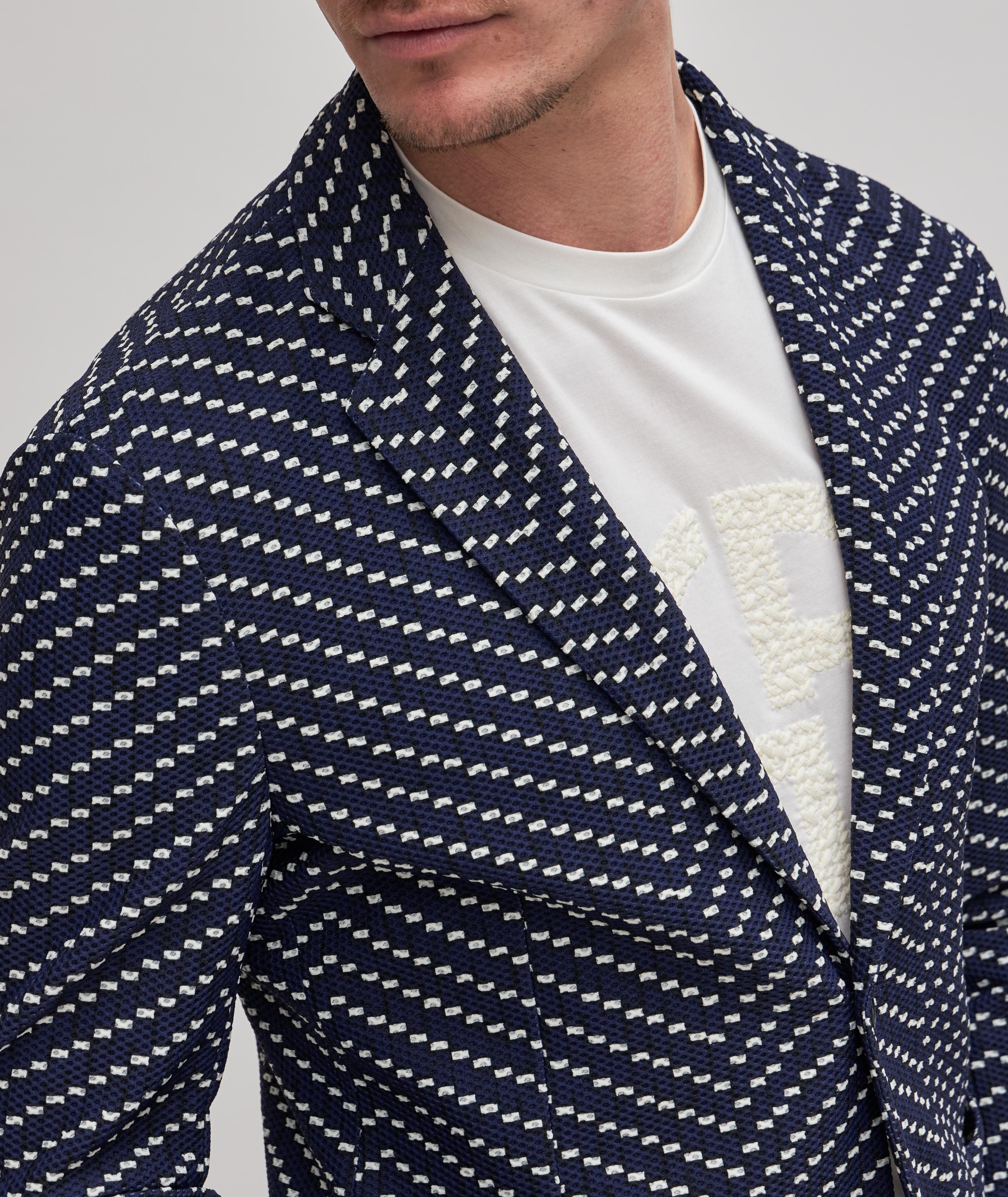 Chevron Print Unconstructed Sport Jacket image 3