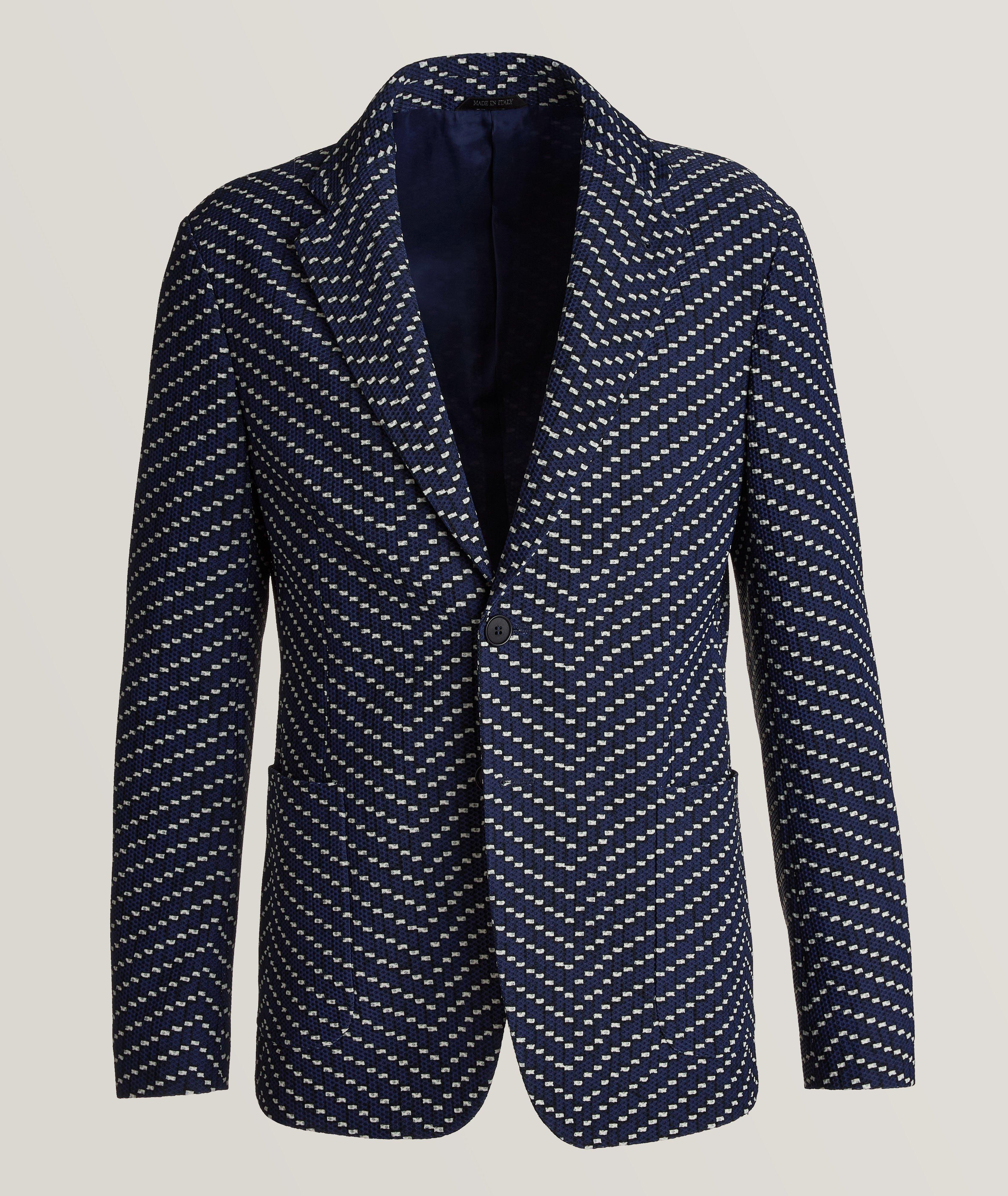 Chevron Print Unconstructed Sport Jacket image 0