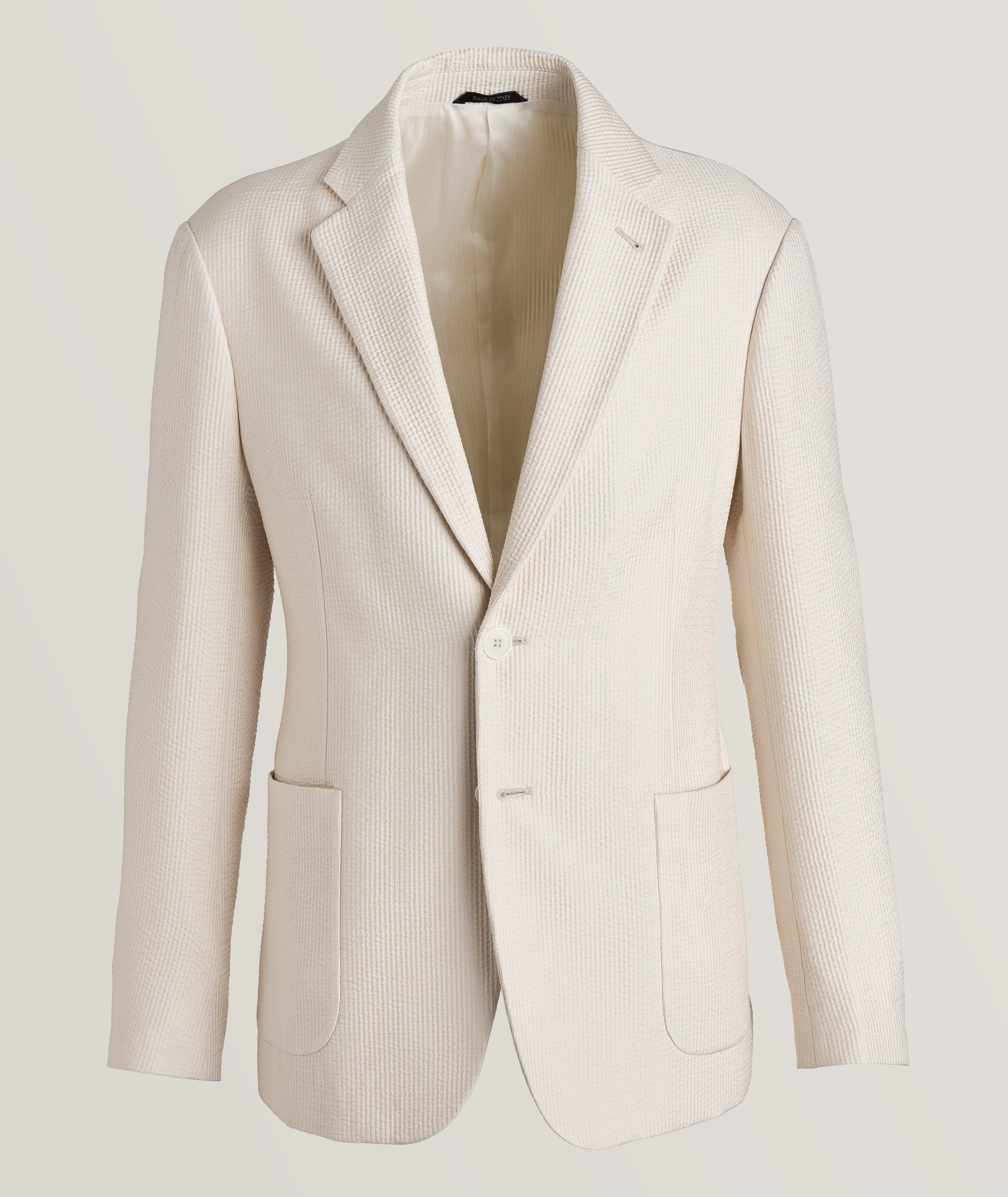 Textured Rib Silk Sport Jacket image 0