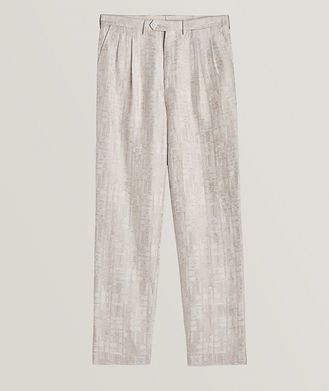 Giorgio Armani Jacquard Weave Technical-Blend Dress Pants