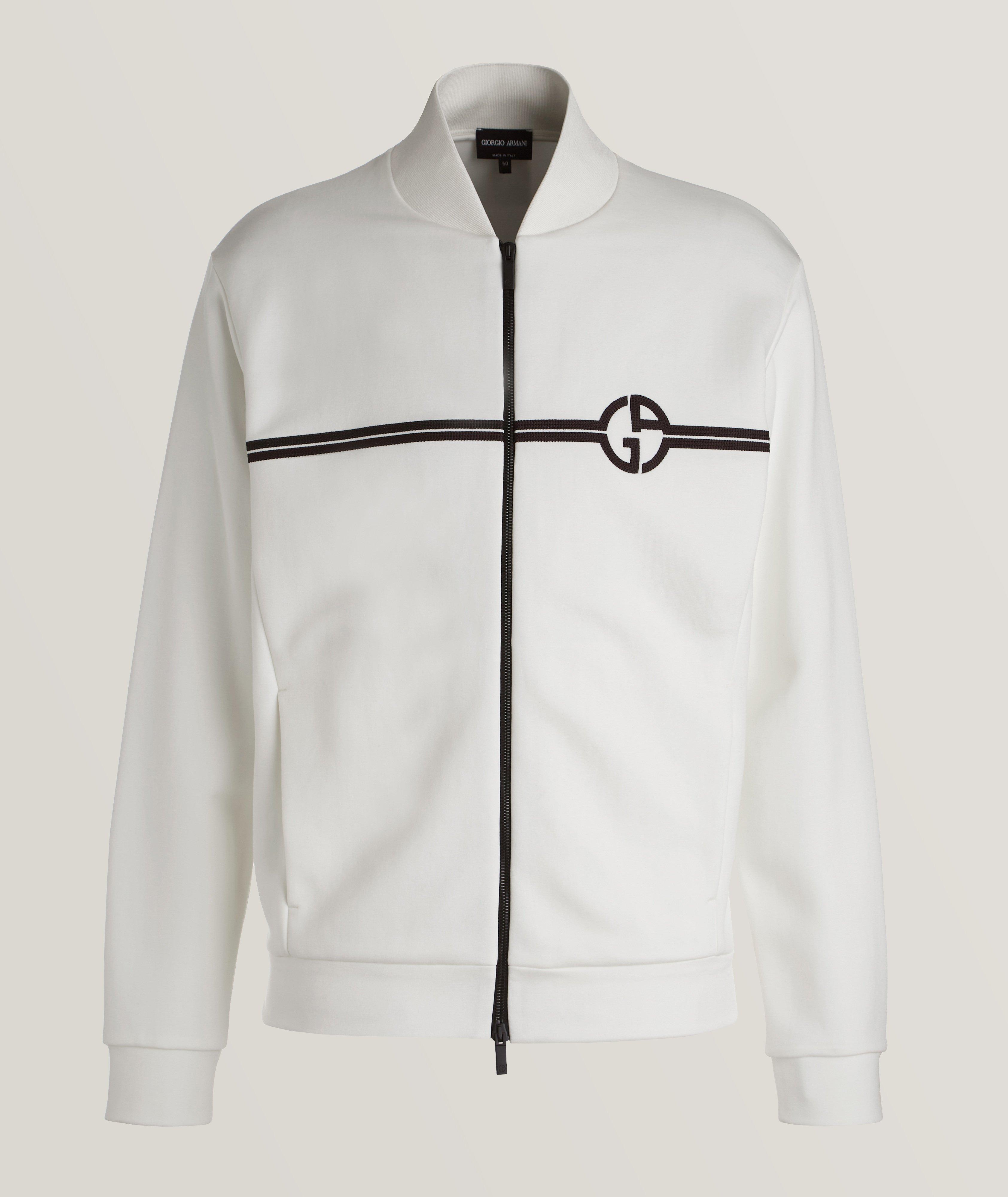 Giorgio Armani Double Line Logo Jersey Blouson Jacket Coats