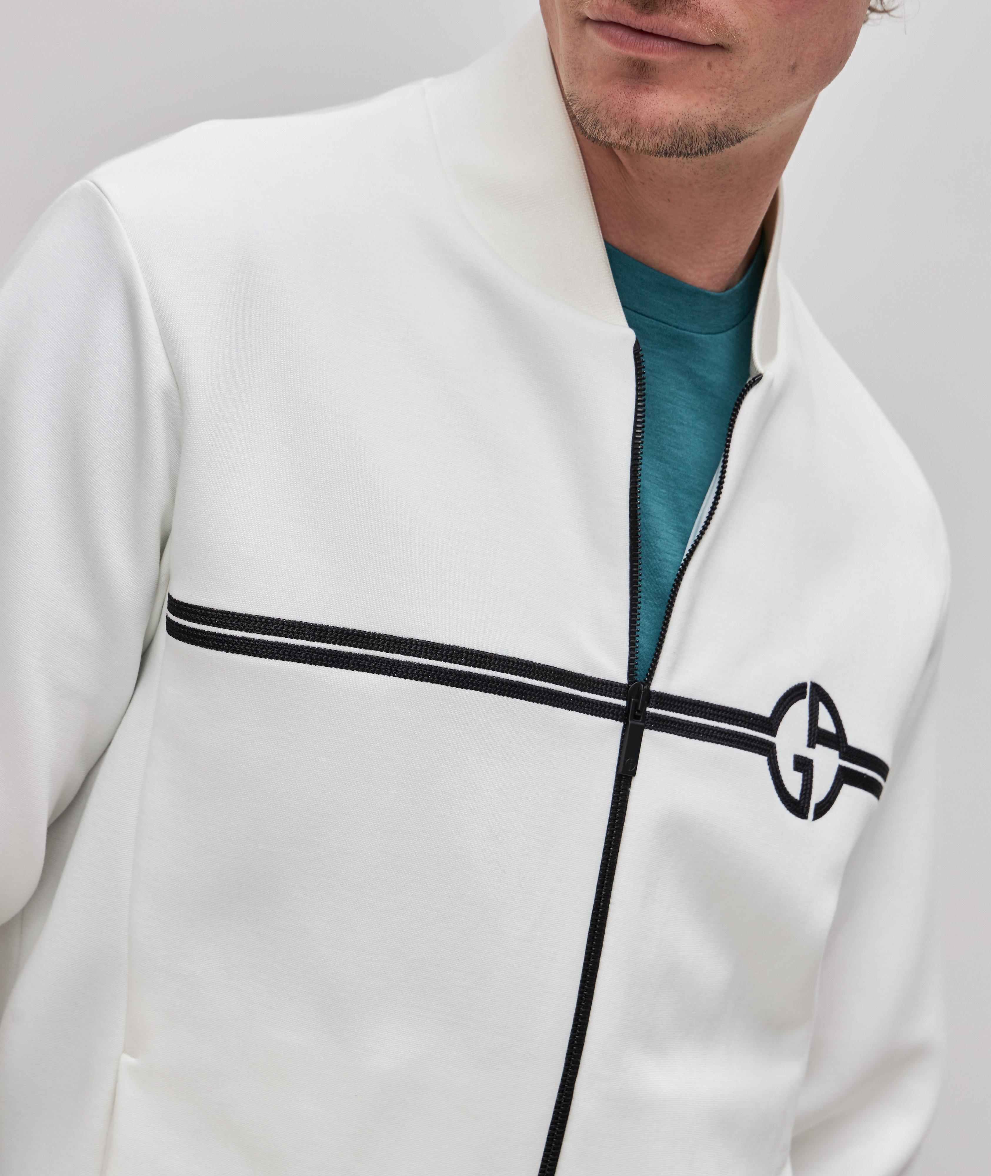 Double-Line Logo Jersey Blouson Jacket image 3