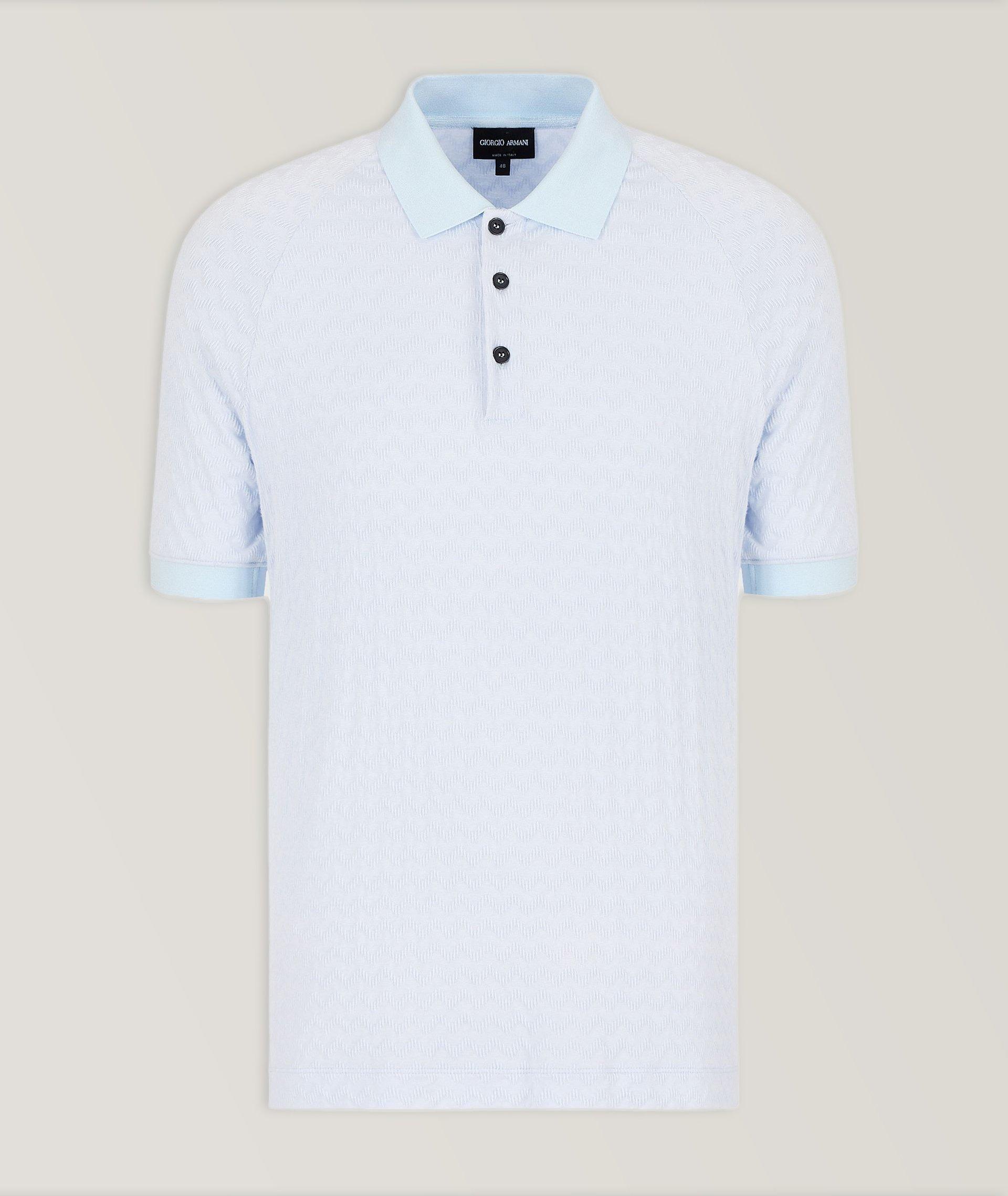 Chevron Jacquard Stretch-Cashmere Polo image 0