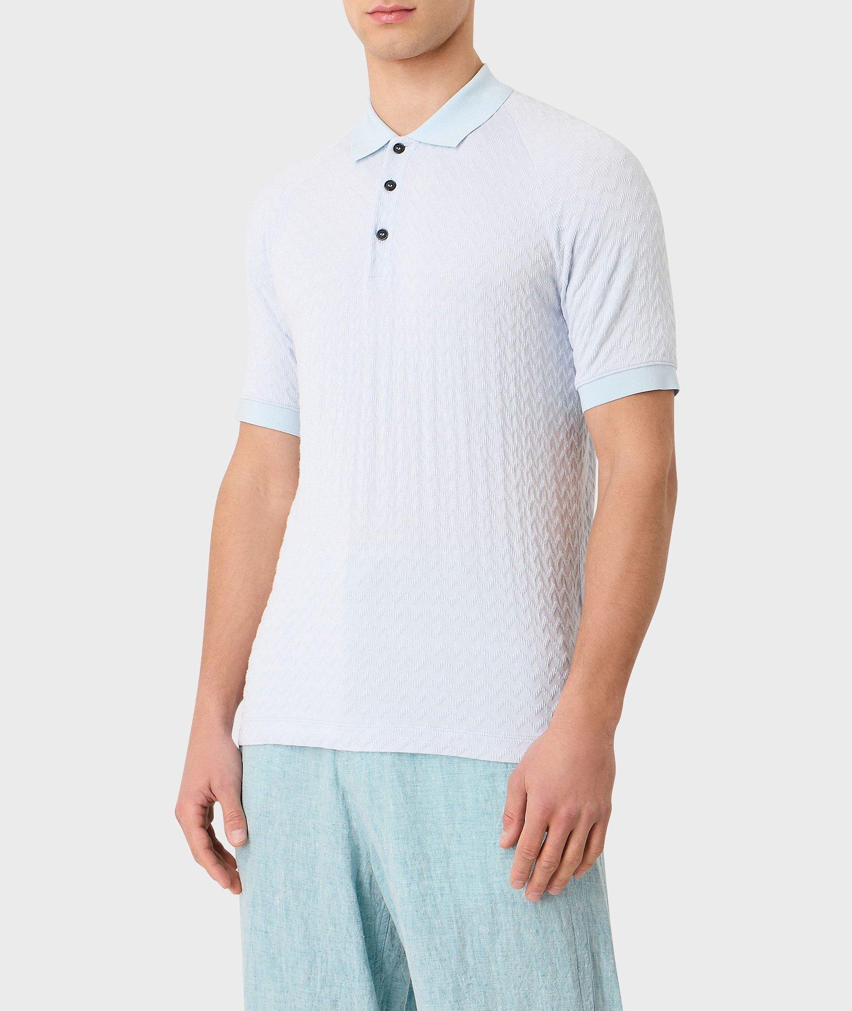 Chevron Jacquard Stretch-Cashmere Polo image 1