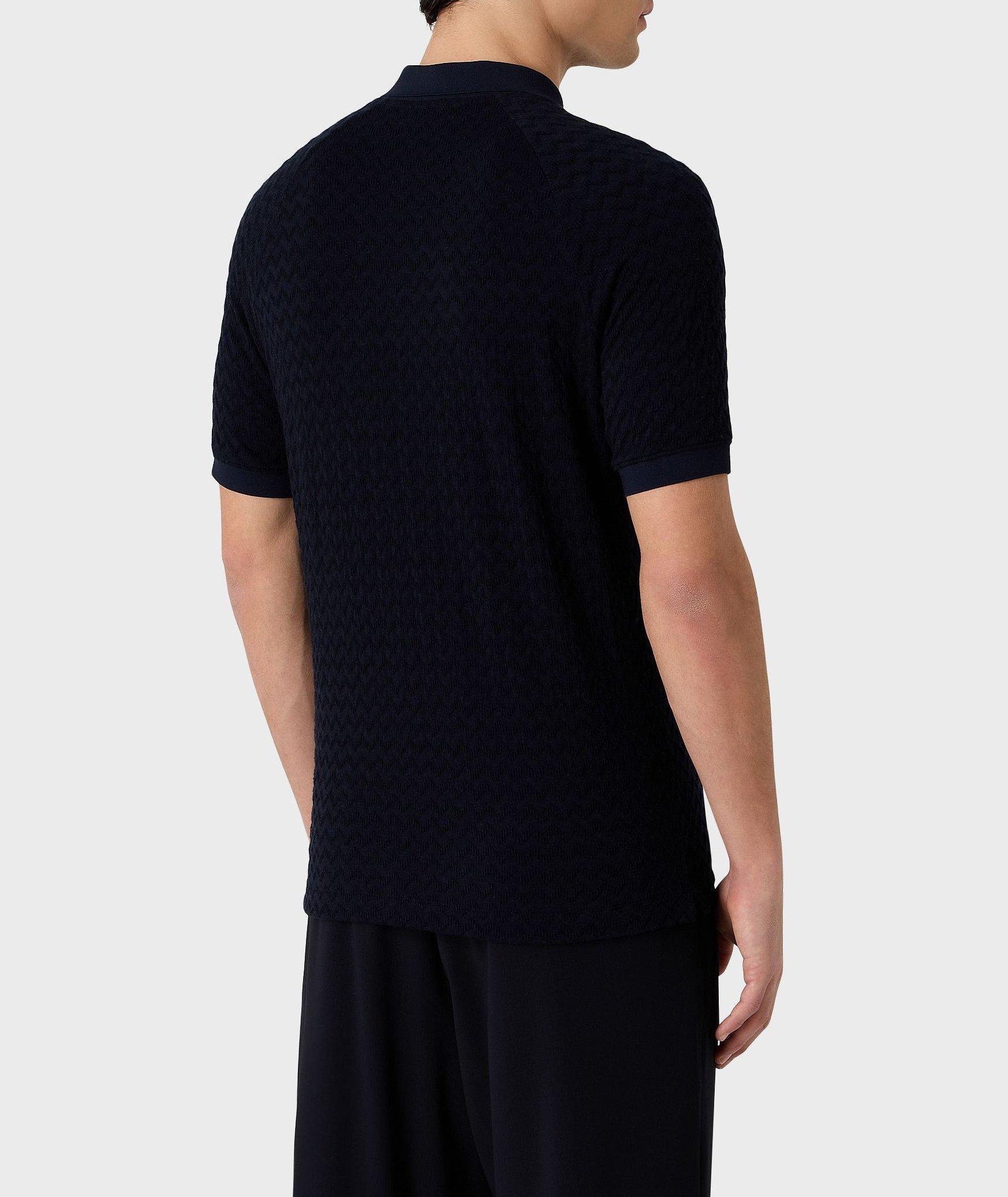 Chevron Jacquard Stretch-Cashmere Polo image 2