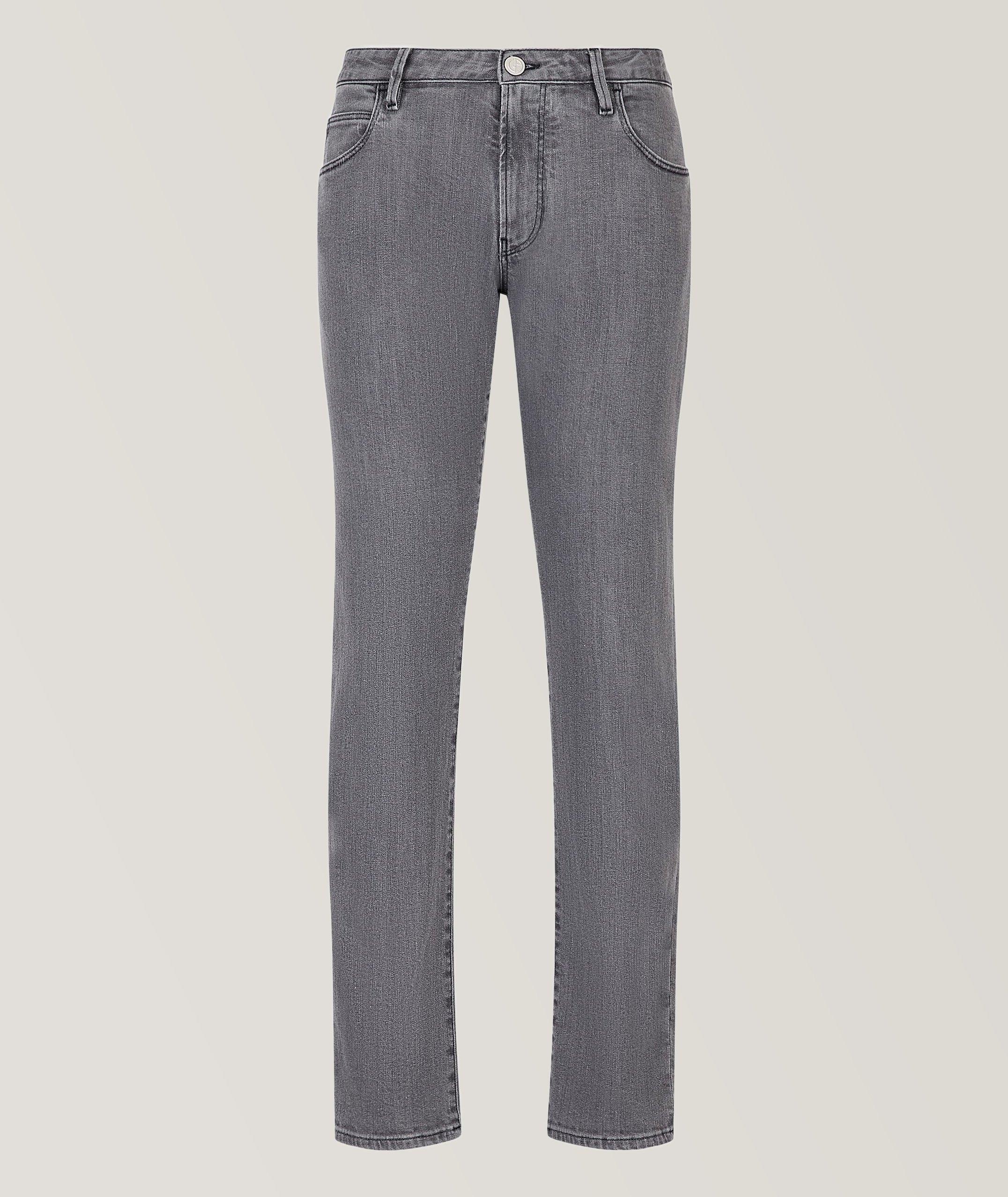 Giorgio Armani Jean en coton extensible de coupe amincie