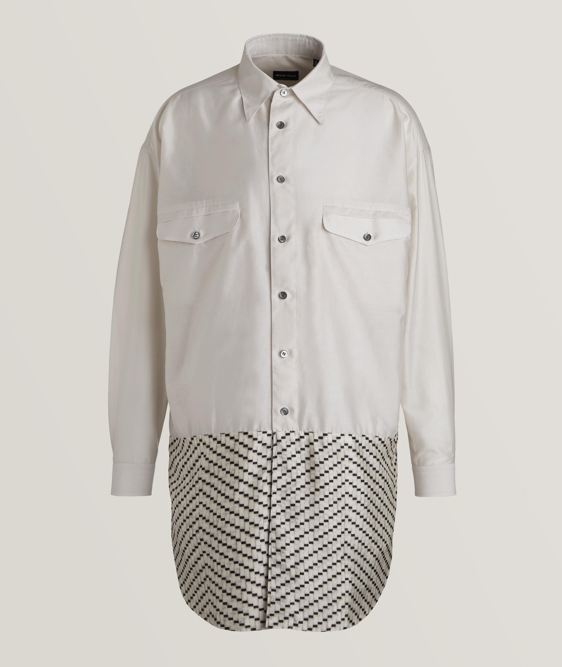 Chemise longue en soie de mure et en coton image 0