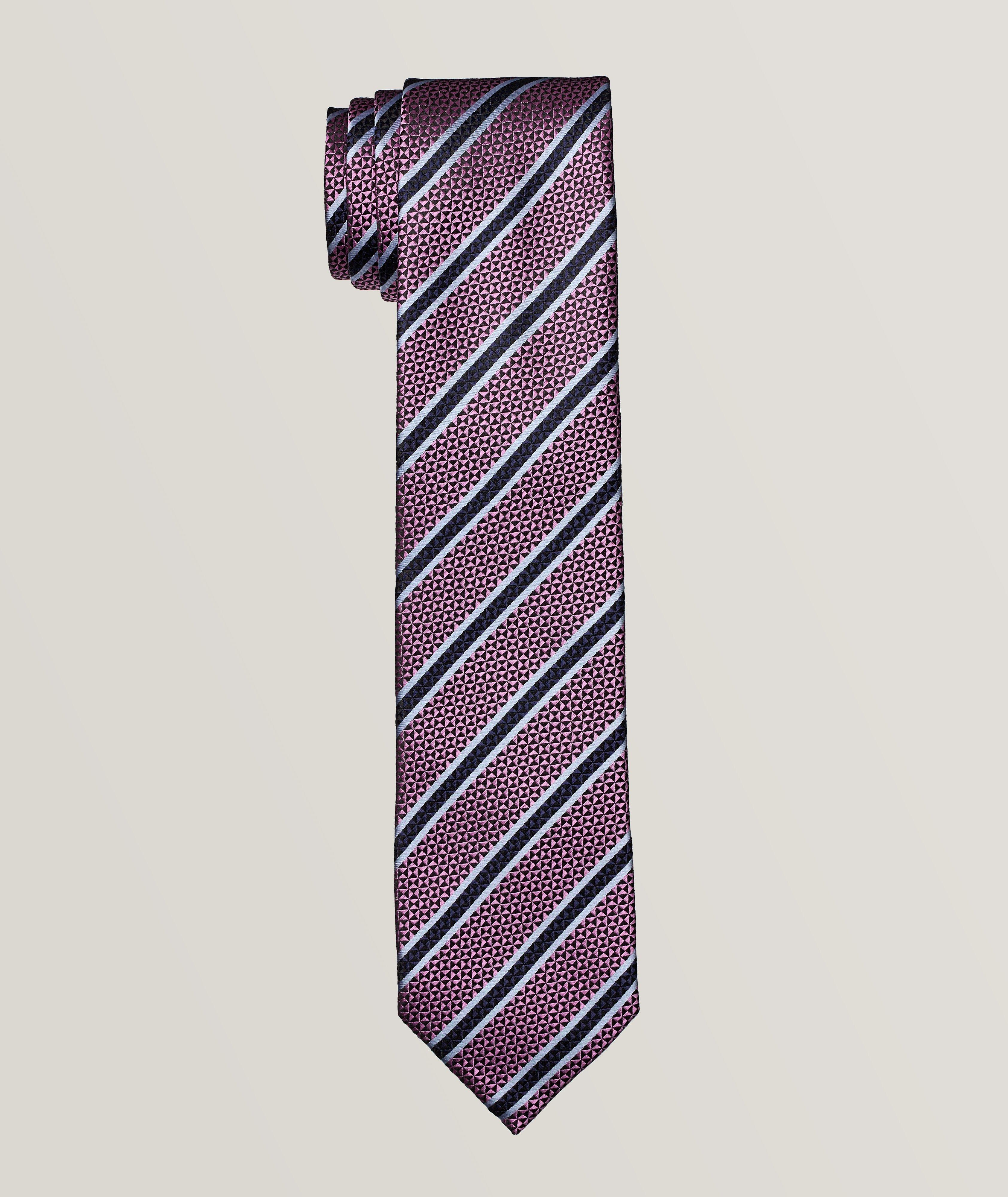 ZEGNA Striped Silk Tie 