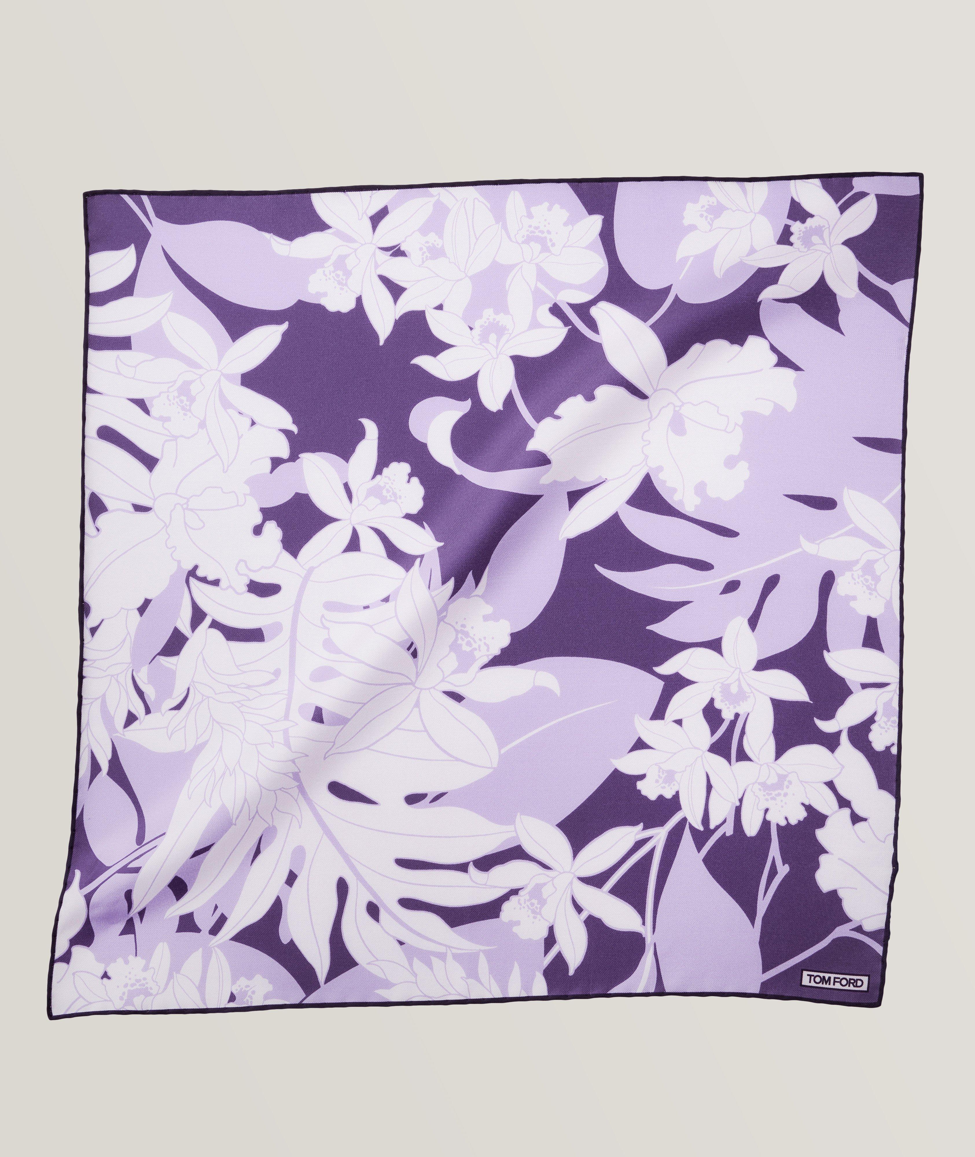Silk Floral Print Pocket Square image 0