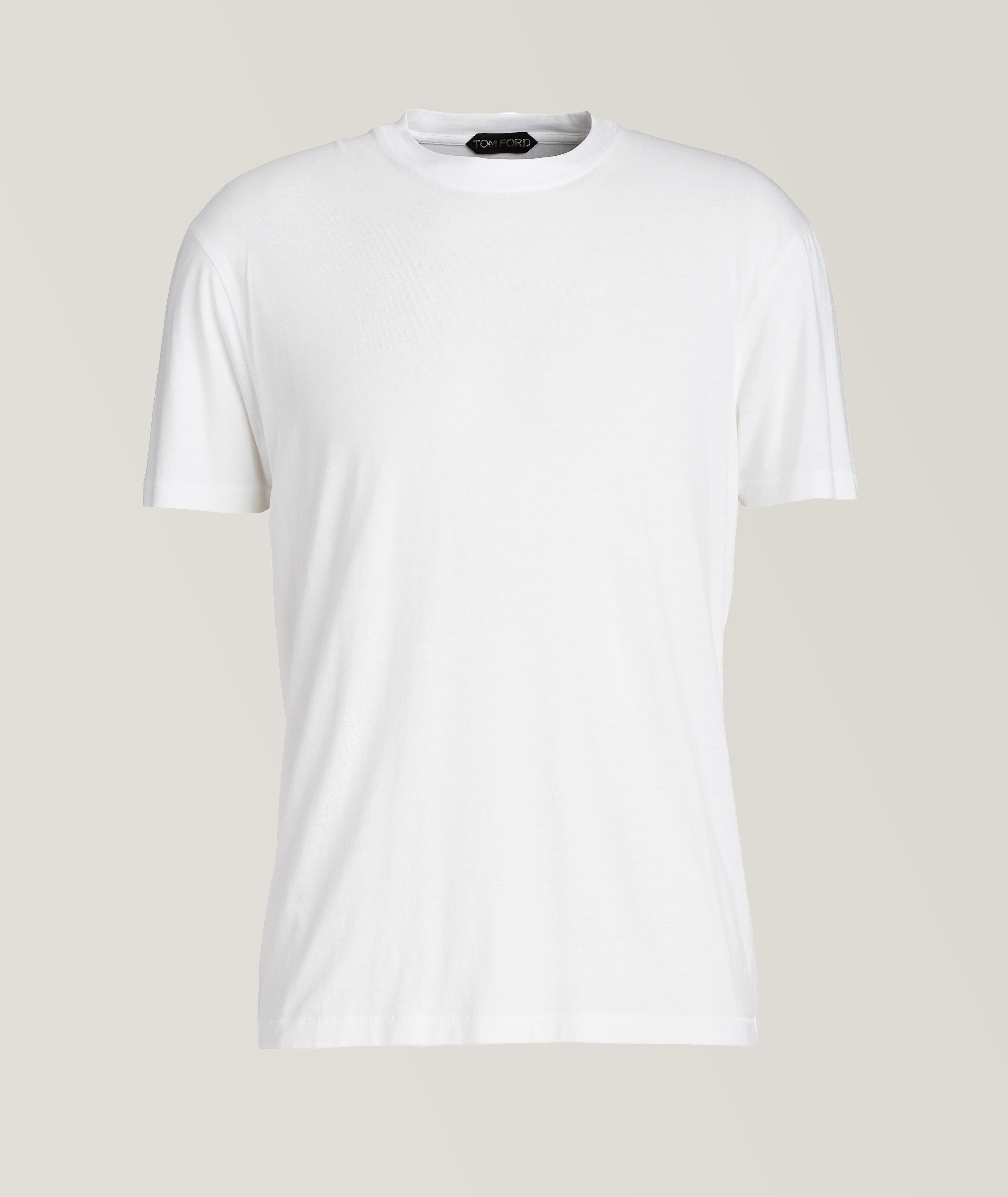 T-shirt en jersey de lyocell et de coton à encolure ronde image 0