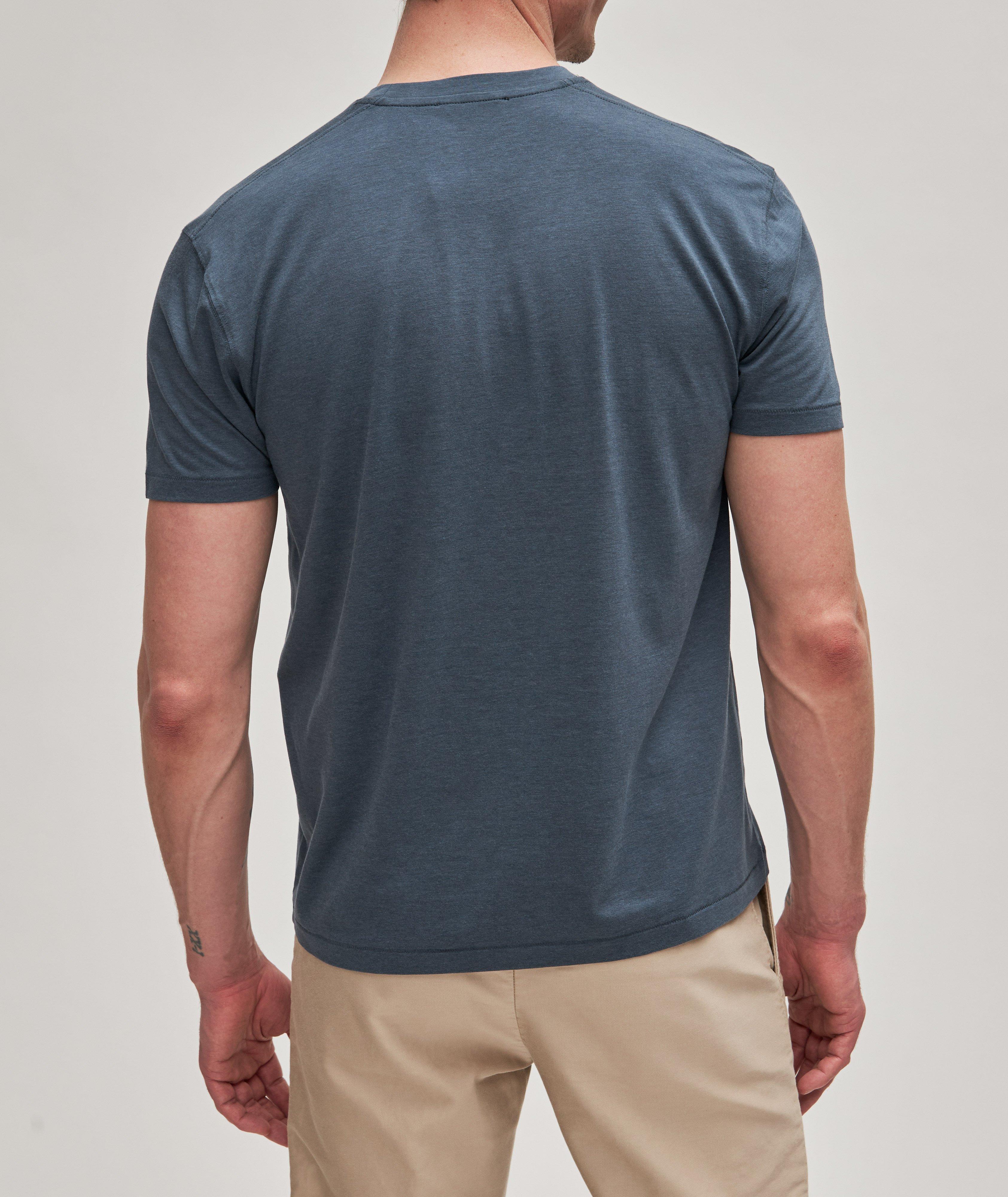 Cotton Blend Mélange Crewneck T-Shirt image 2