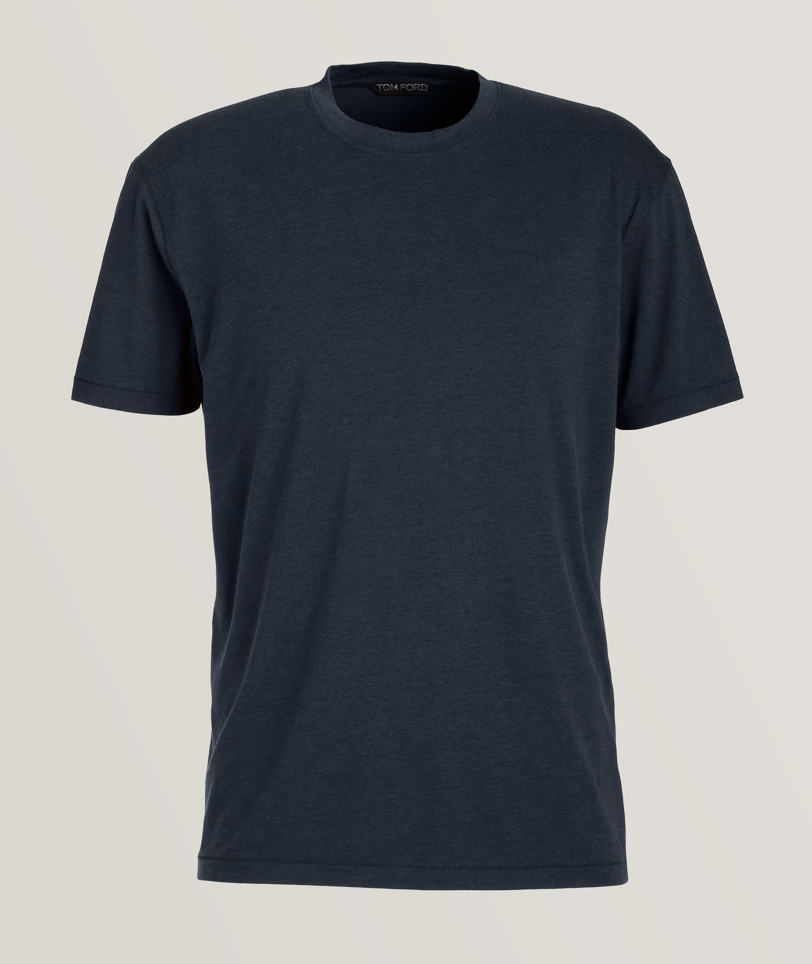 T-shirt en mélange de coton à encolure ronde image 0