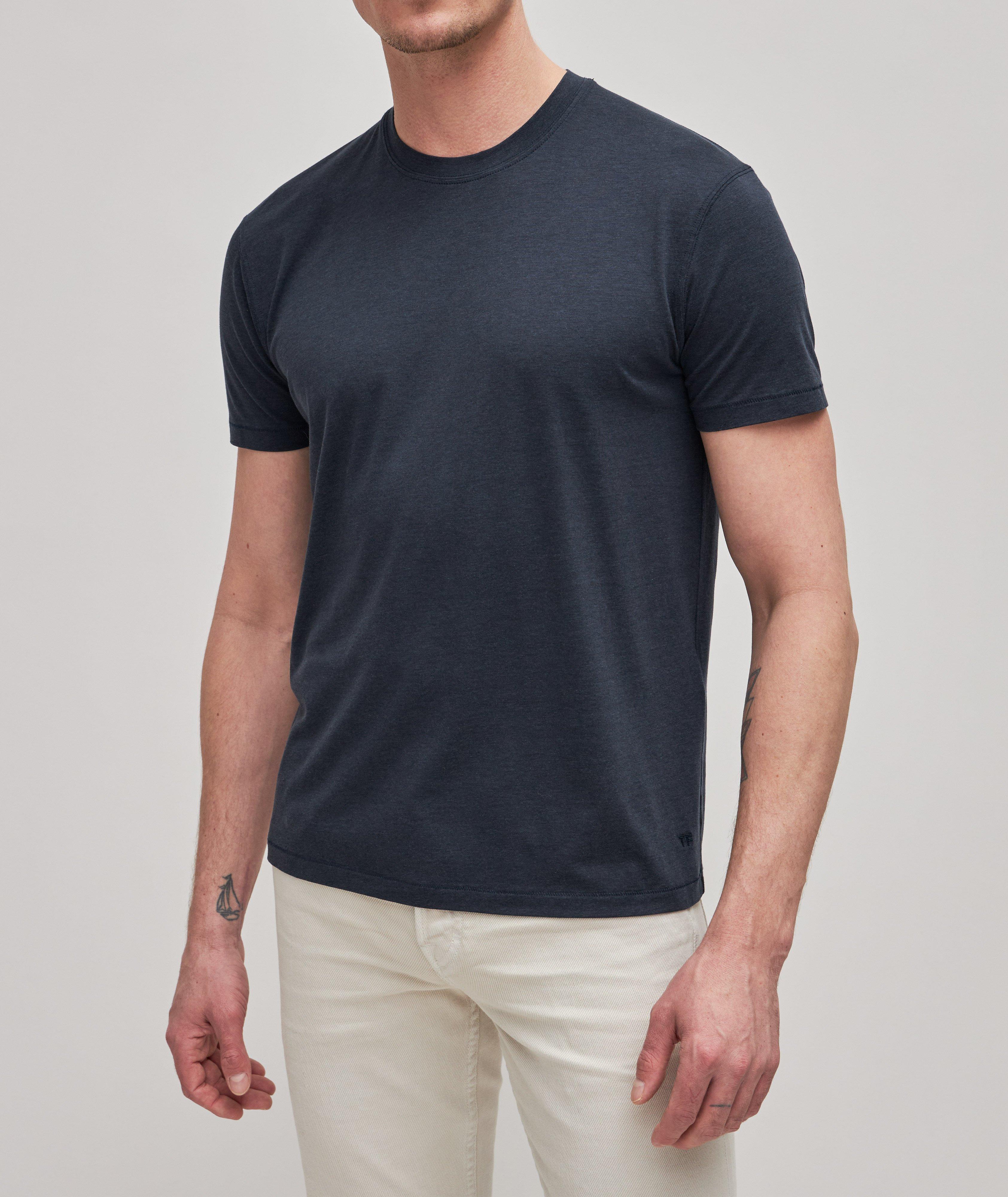 Mélange Cotton-Blend Crewneck T-Shirt image 1