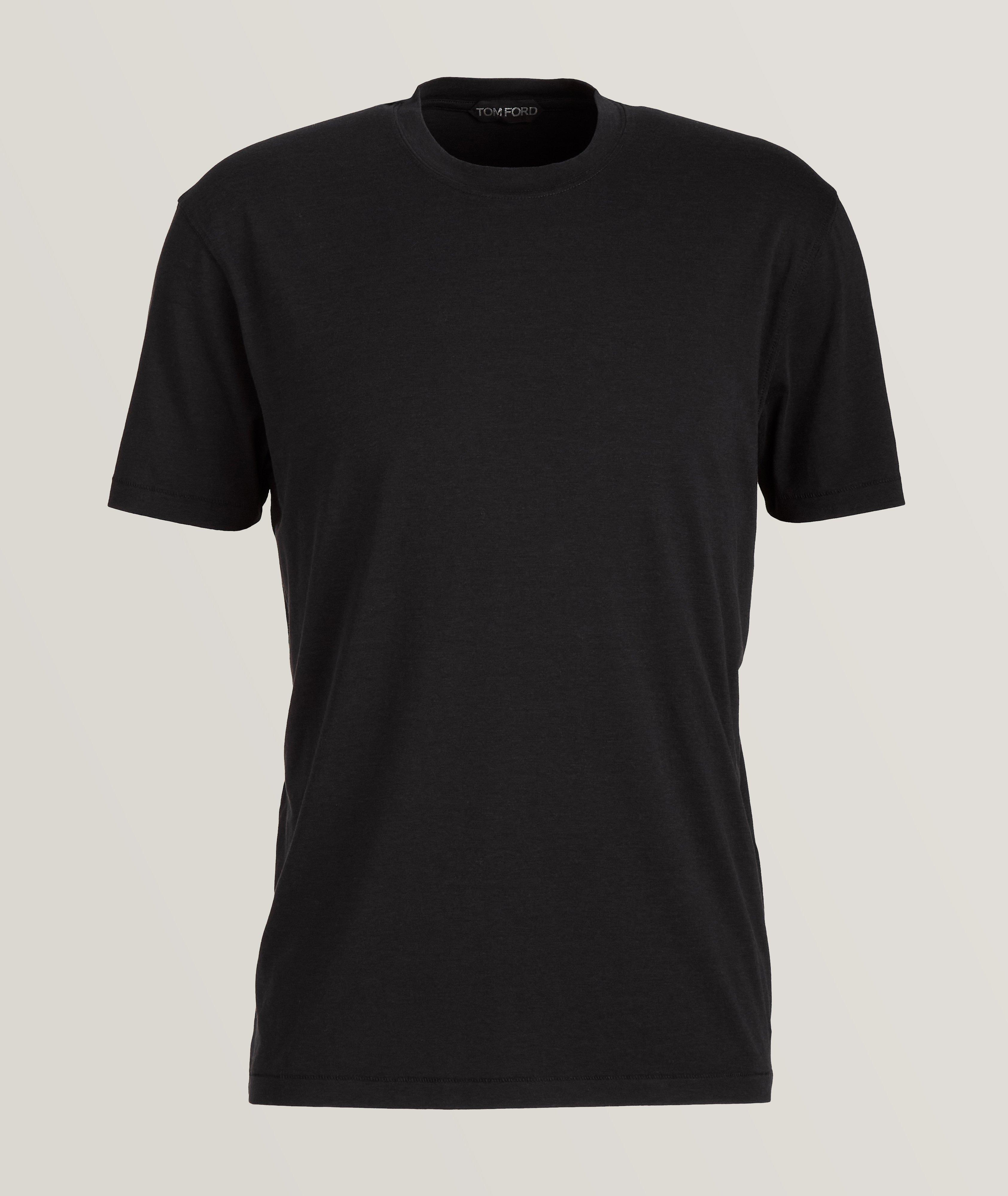 Mélange Cotton-Blend Crewneck T-Shirt image 0