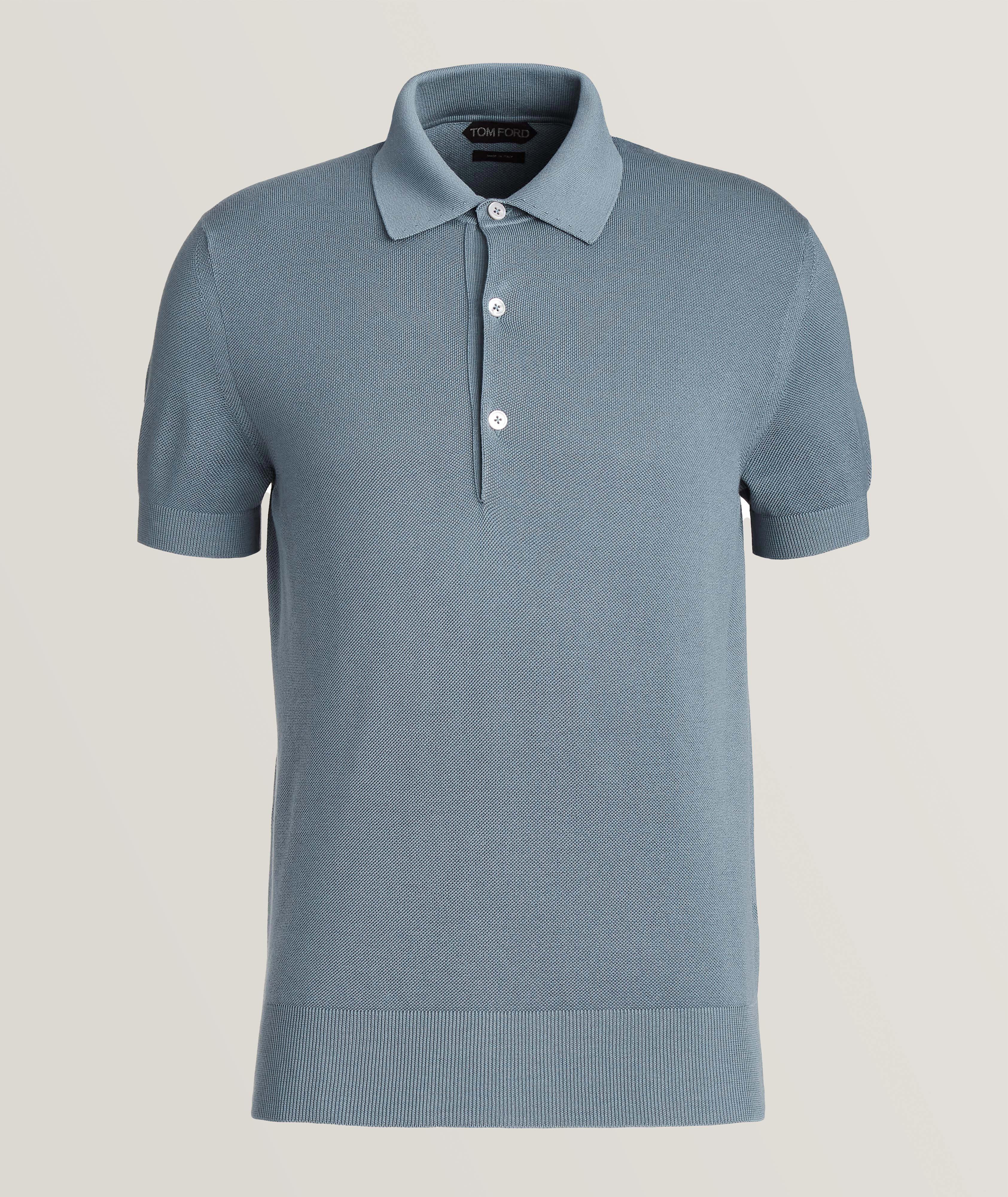Short Sleeve Silk-Cotton Piqué Polo image 0