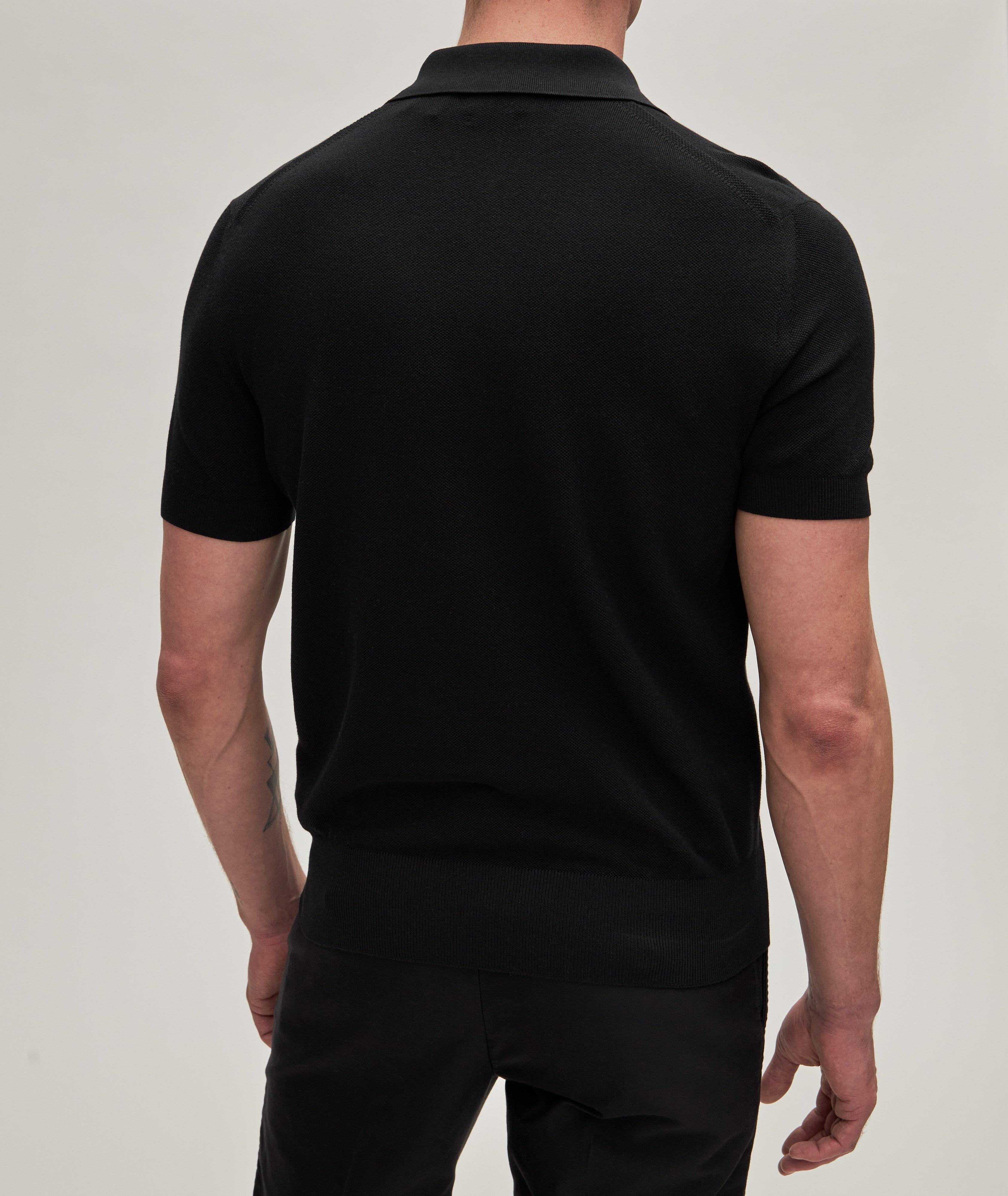 Polo en soie et en coton à manches courtes image 1
