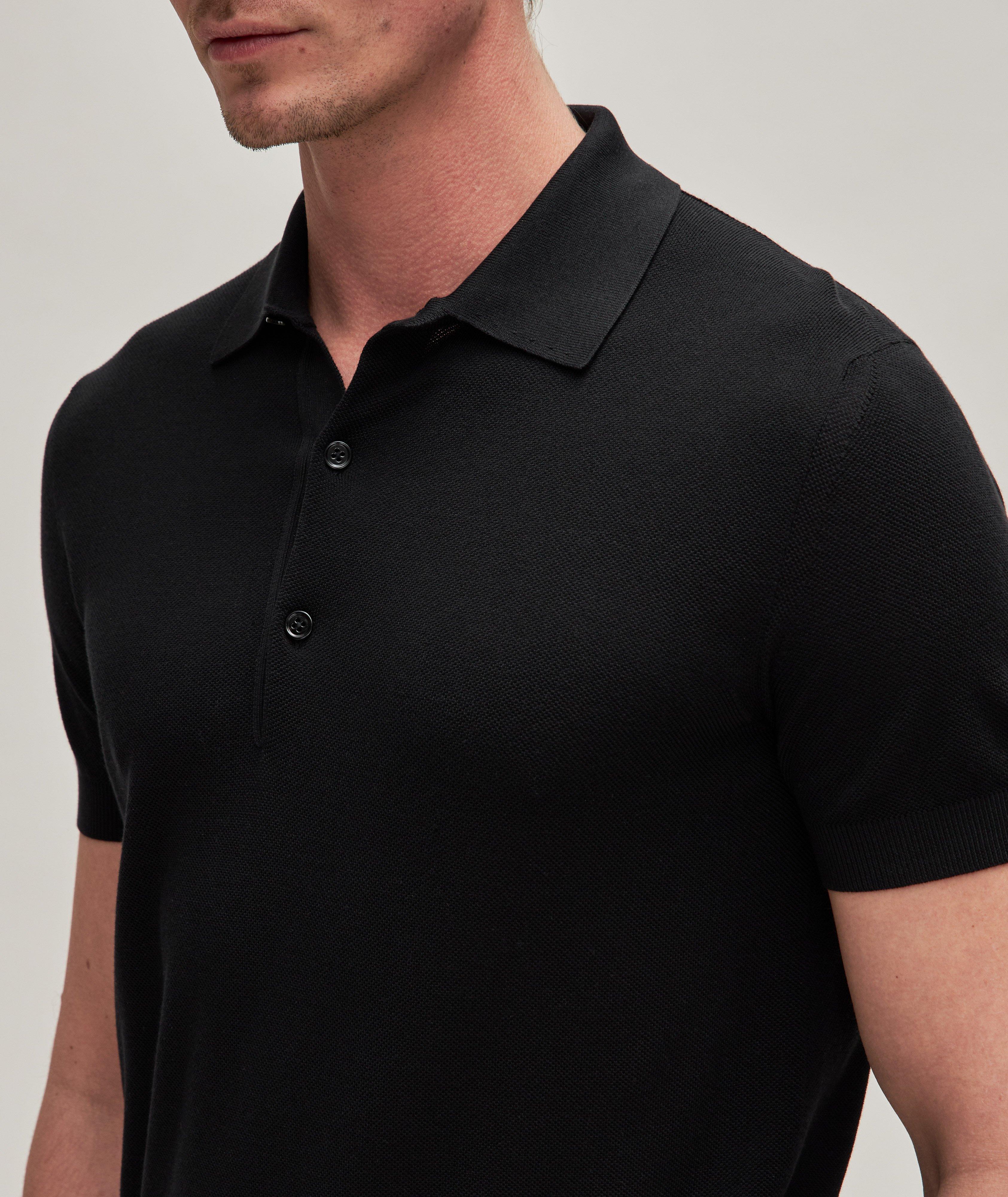 Polo en soie et en coton à manches courtes image 2