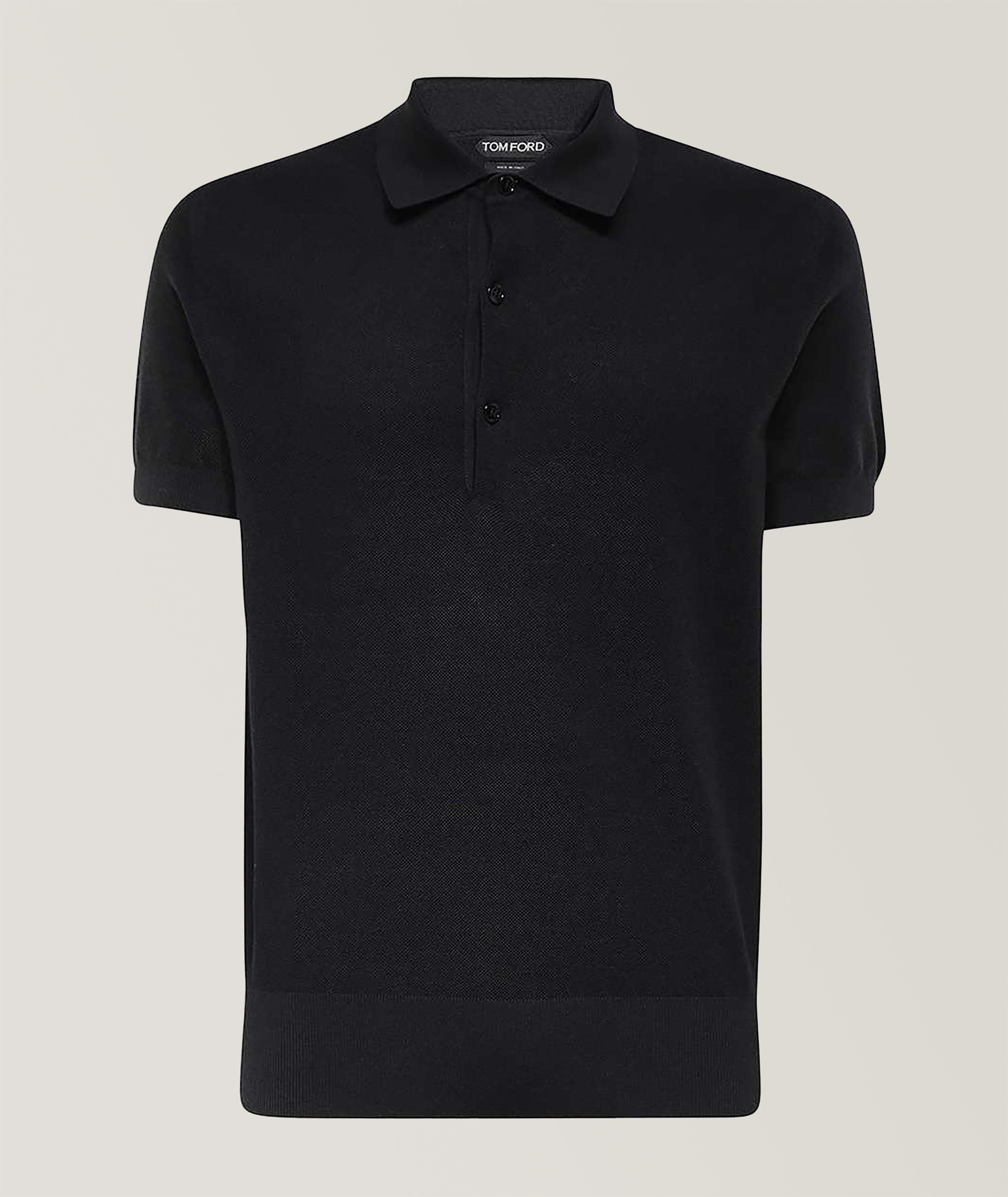 Polo en soie et en coton à manches courtes image 0