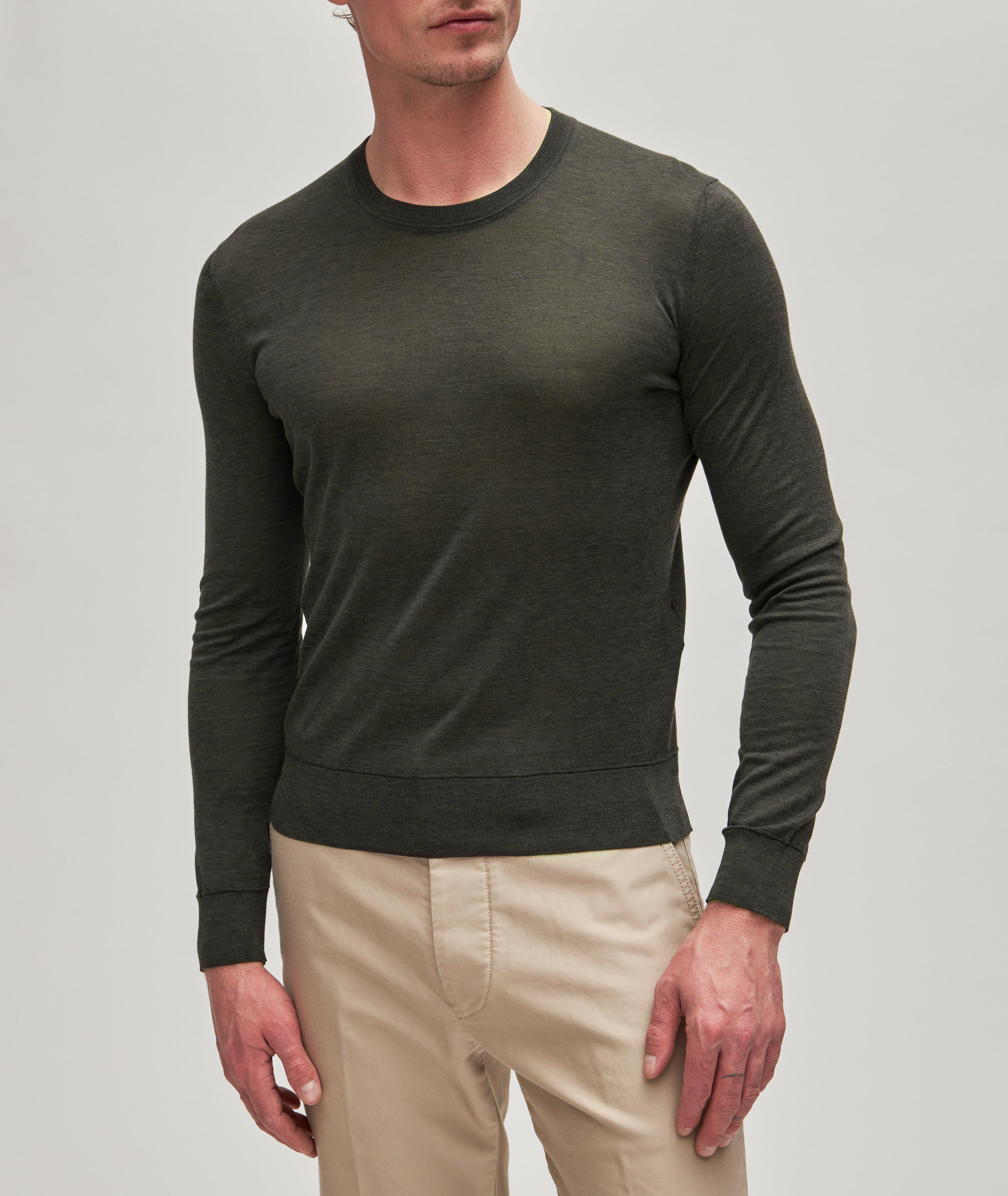 Light Silk-Cotton Crewneck Sweater image 2