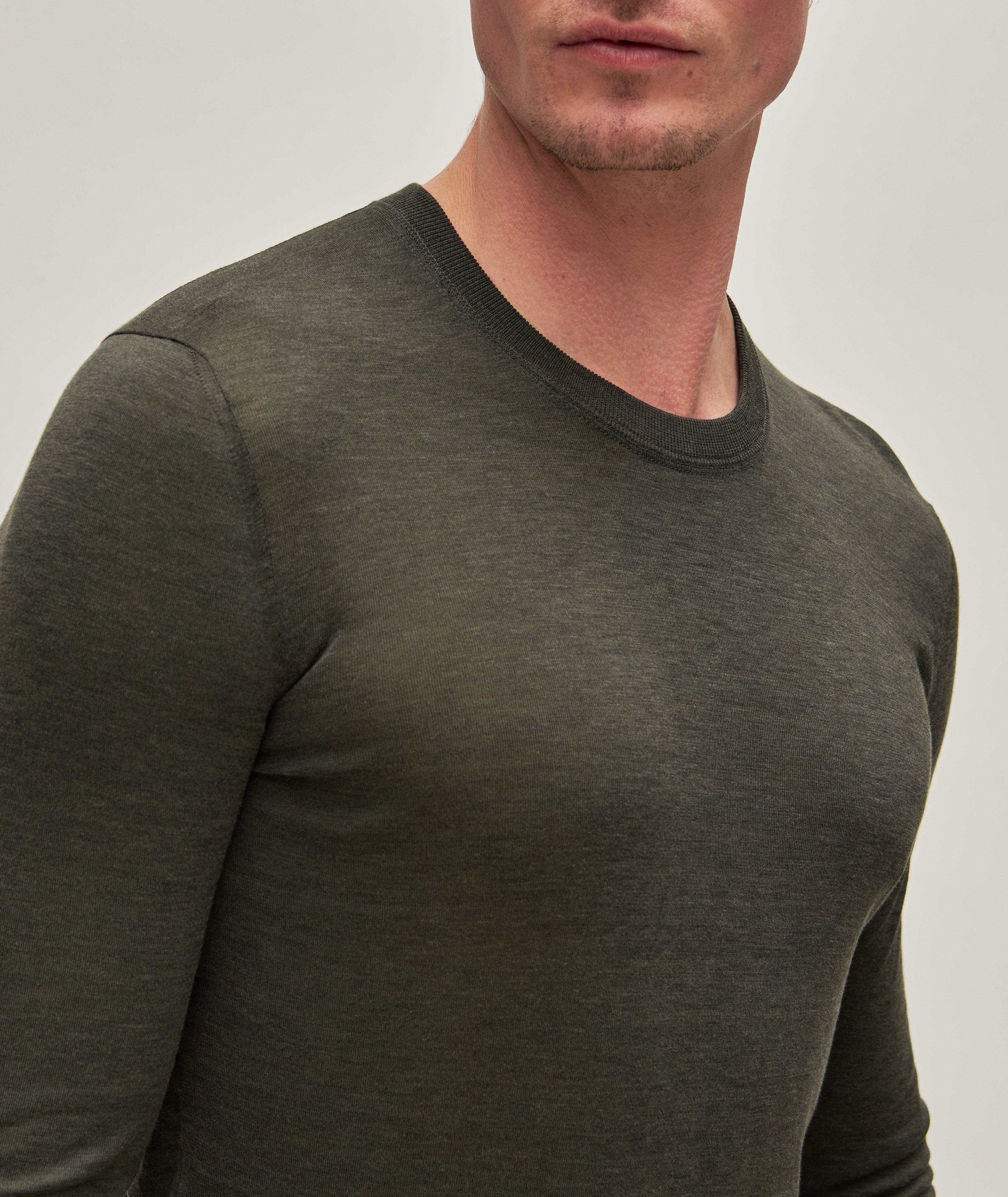 Light Silk-Cotton Crewneck Sweater image 4