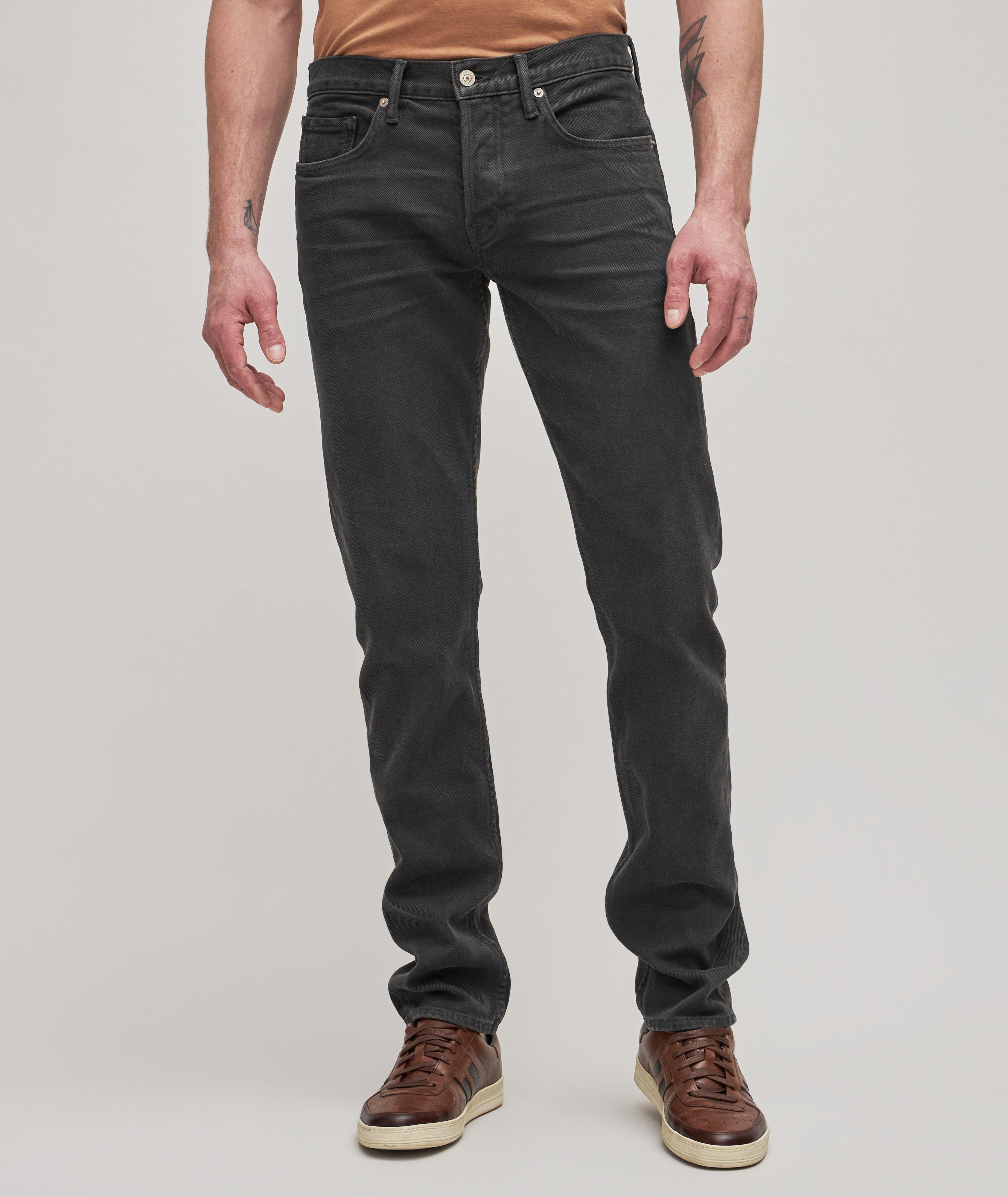 Slim Fit Stretch-Cotton Five-Pocket Pants image 2