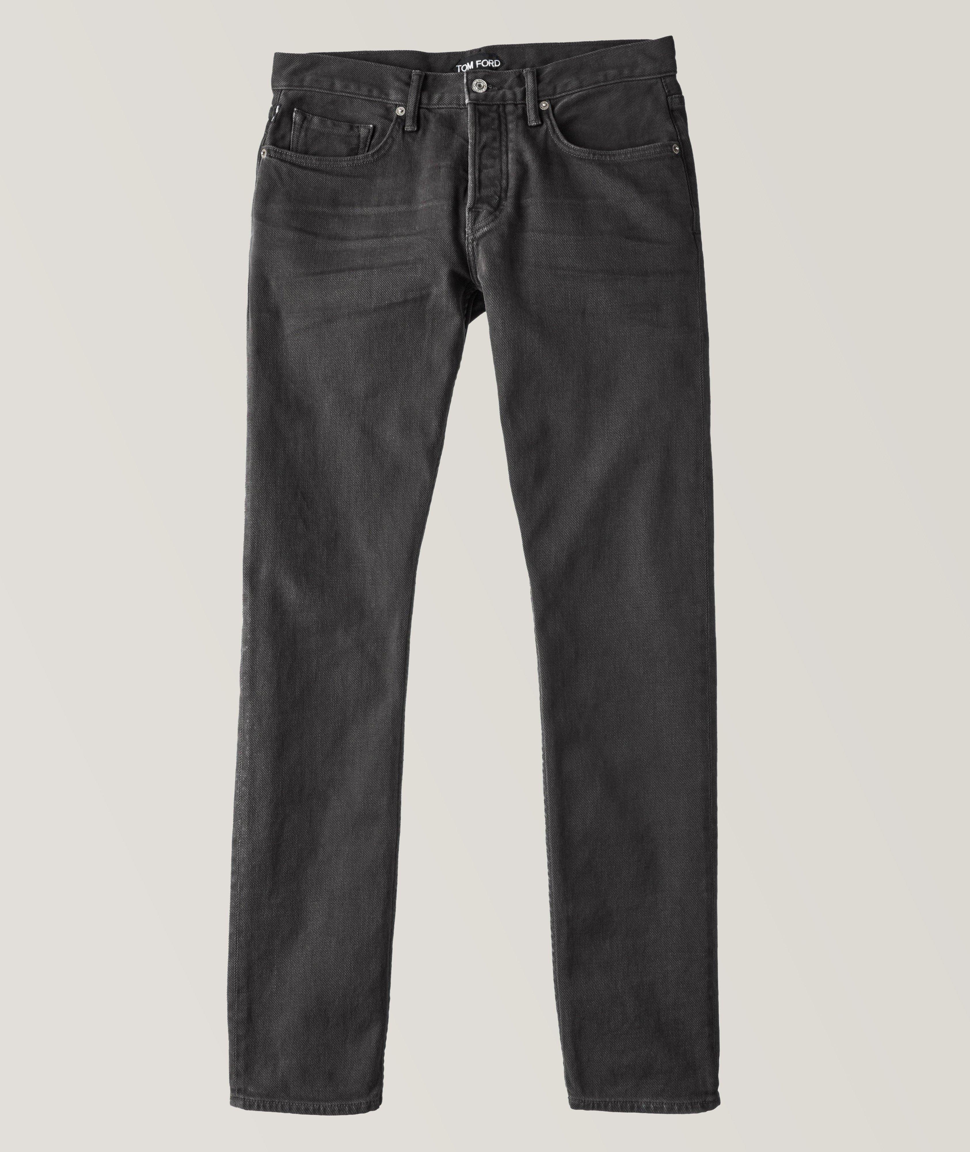 Slim Fit Stretch-Cotton Five-Pocket Pants image 0