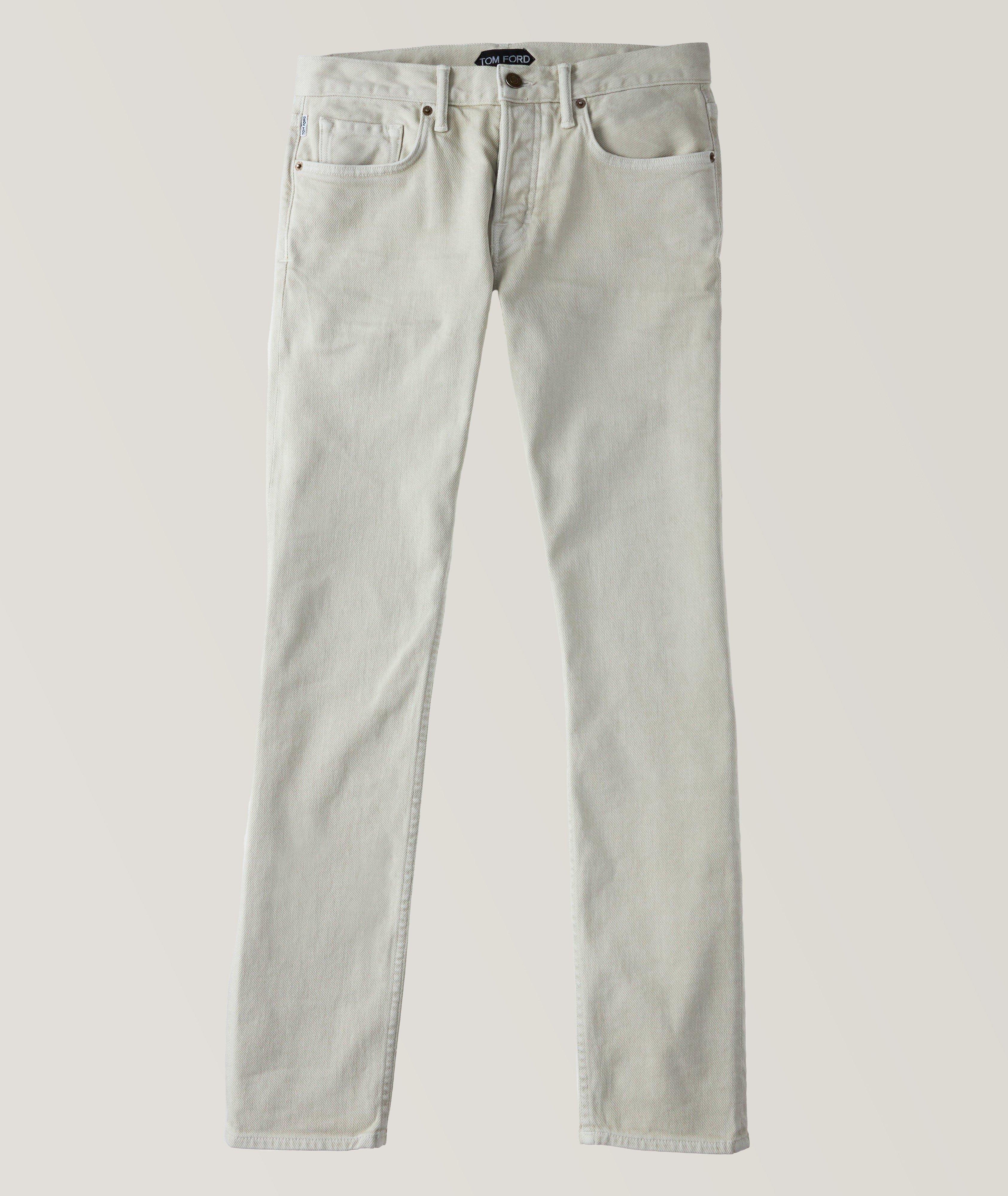 Slim Fit Stretch-Cotton Five-Pocket Pants image 0