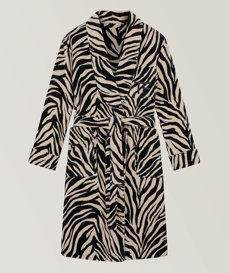 Zebra Jacquard Terry Cotton Robe  image 0